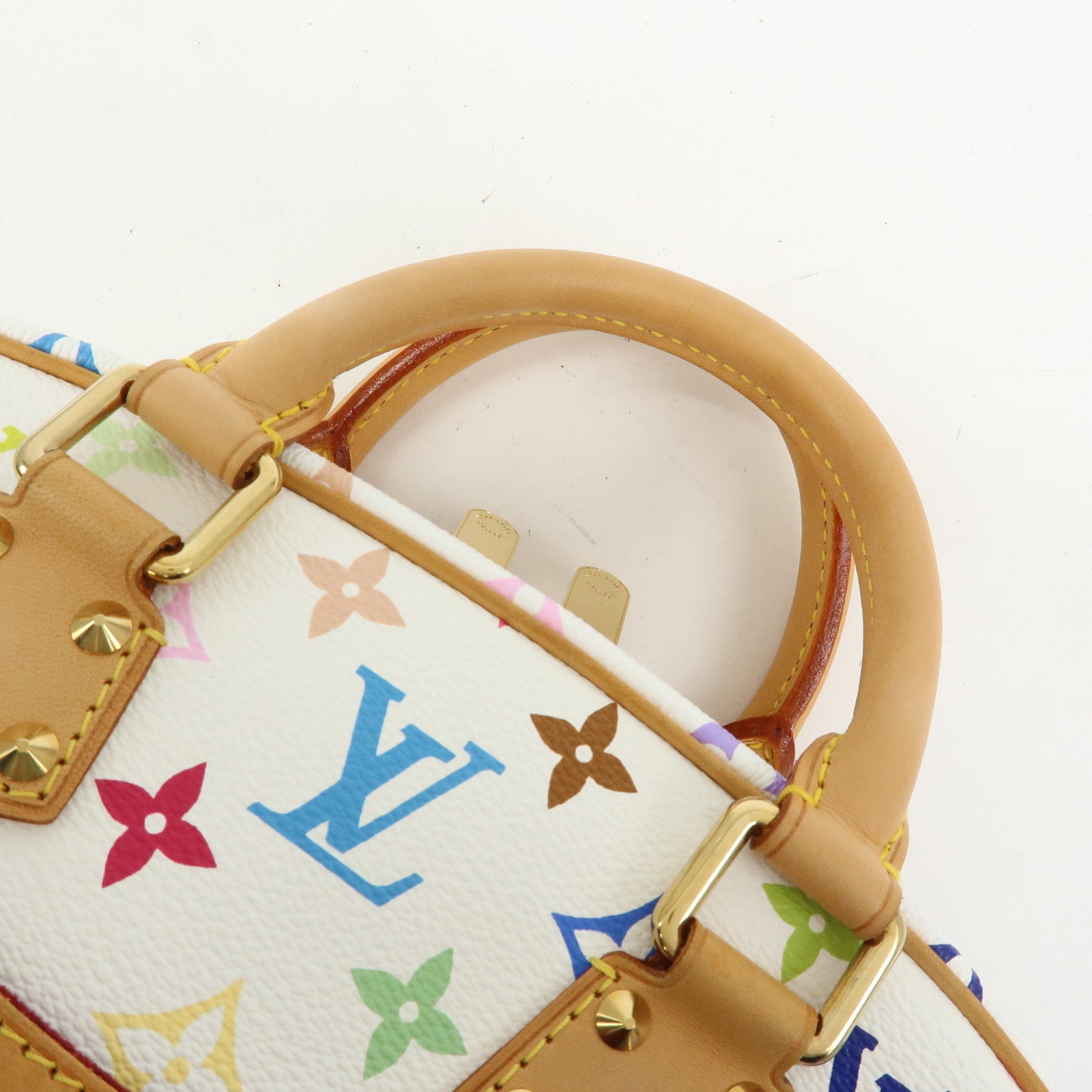 Louis Vuitton Monogram Multicolor Trouville Hand Bag Blanc M92663