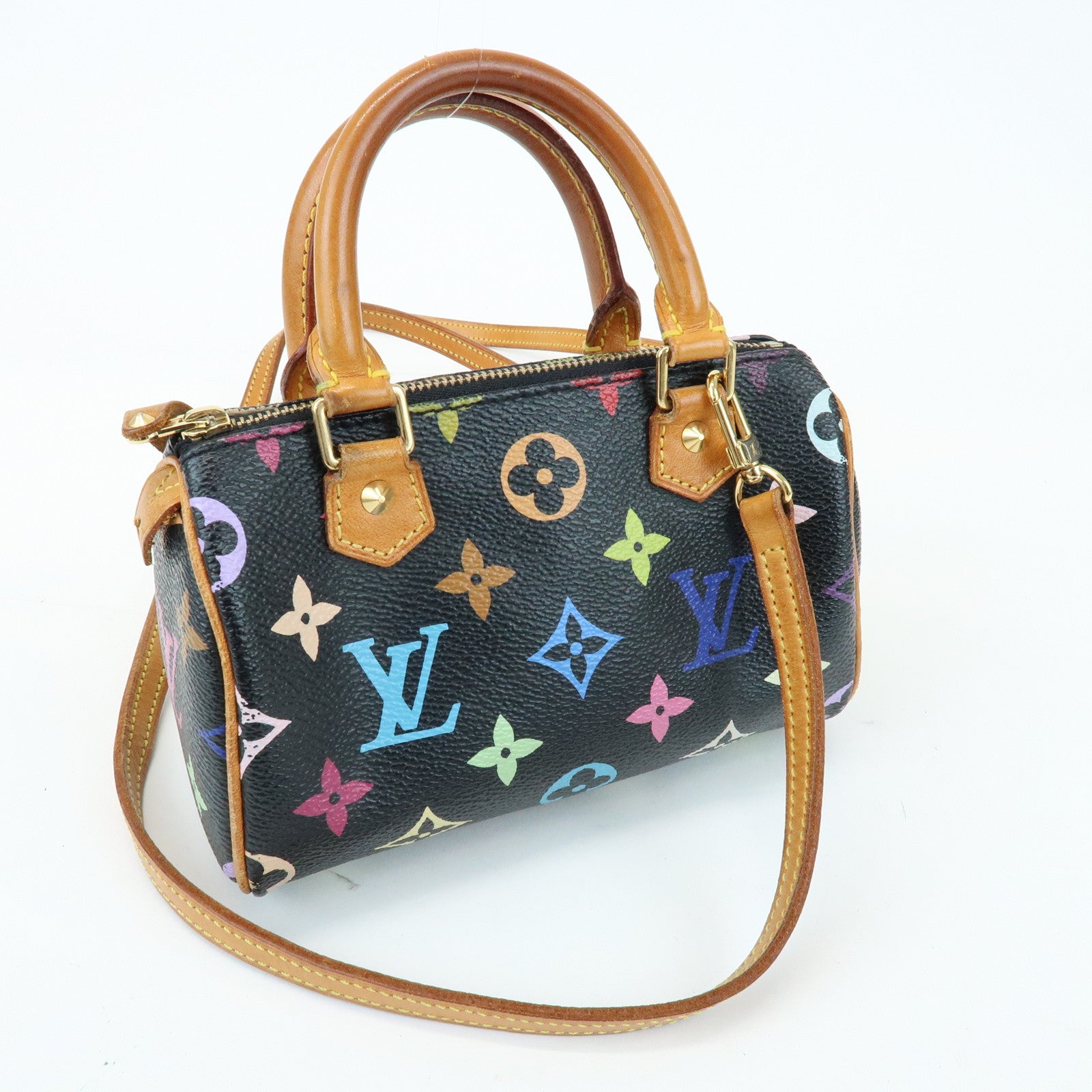 Louis Vuitton Monogram Multicolor Mini Speedy Mini Bag Noir M92644