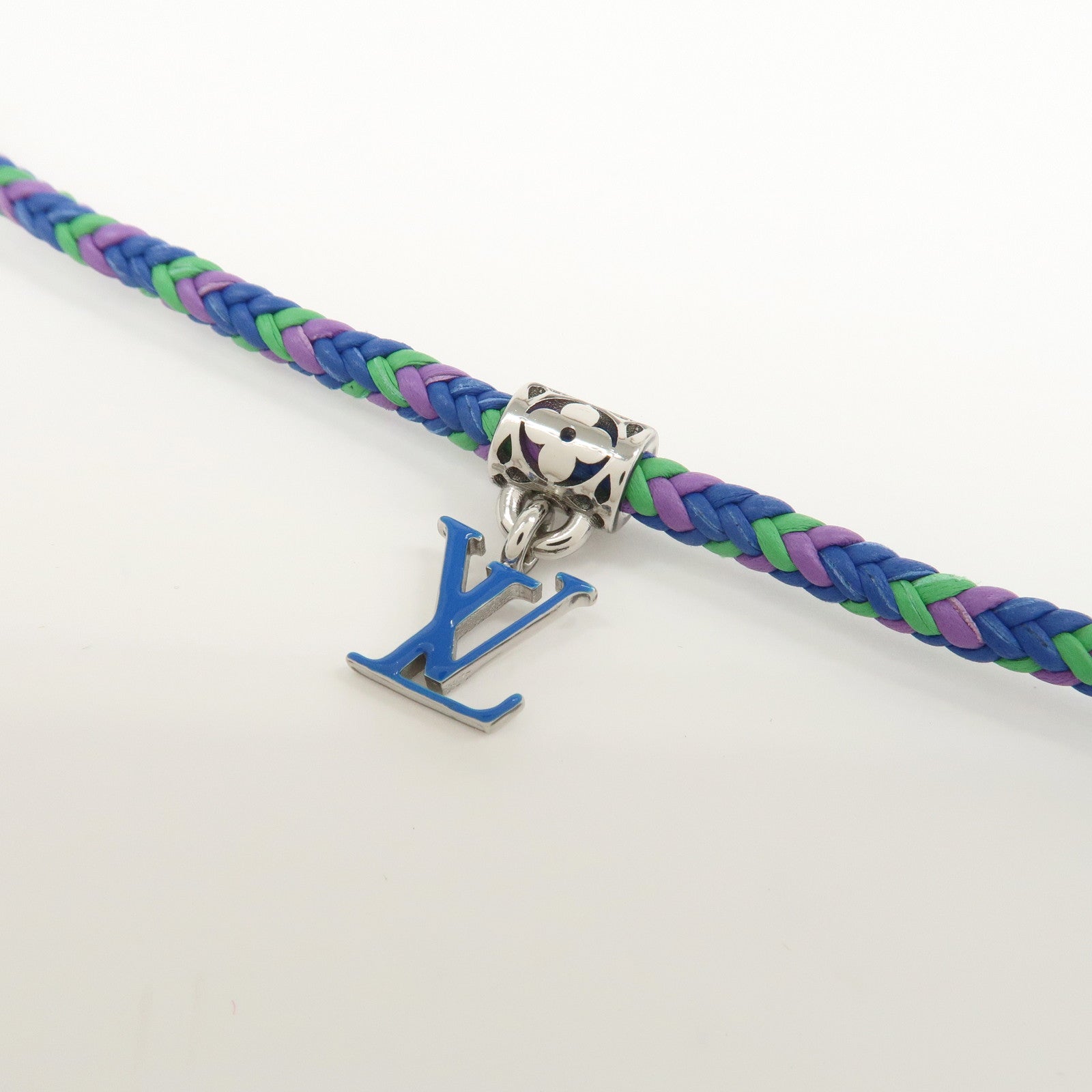 Louis Vuitton Leather Metal Bracelet Friendship Multicolor M0967