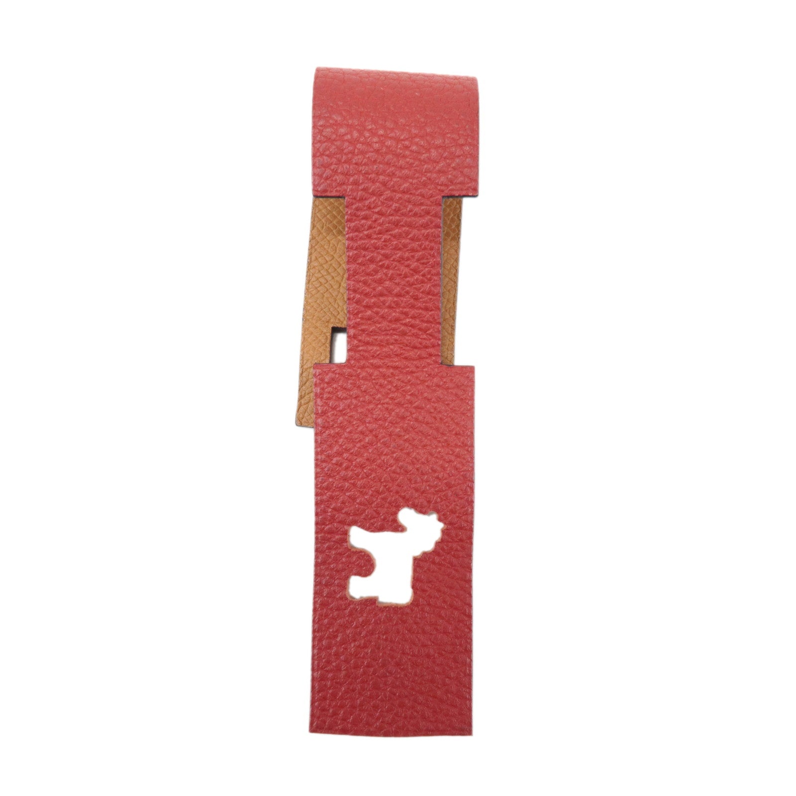 HERMES Veau Epsom Togo Leather Petit H Horse Baggage Tag Bordeaux