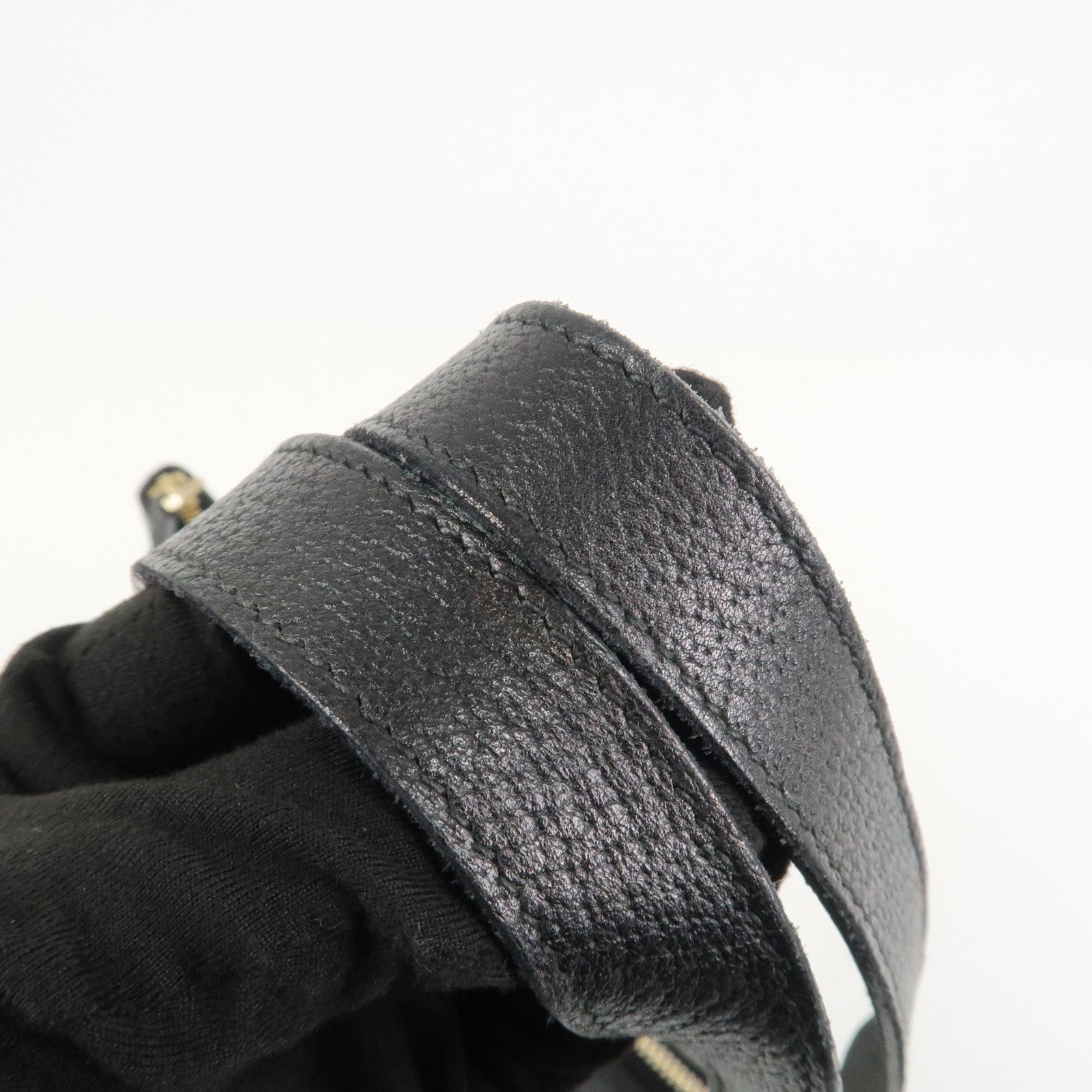 GUCCI Abbey GG Canvas Leather Tote Bag Shoulder Bag Black 141470