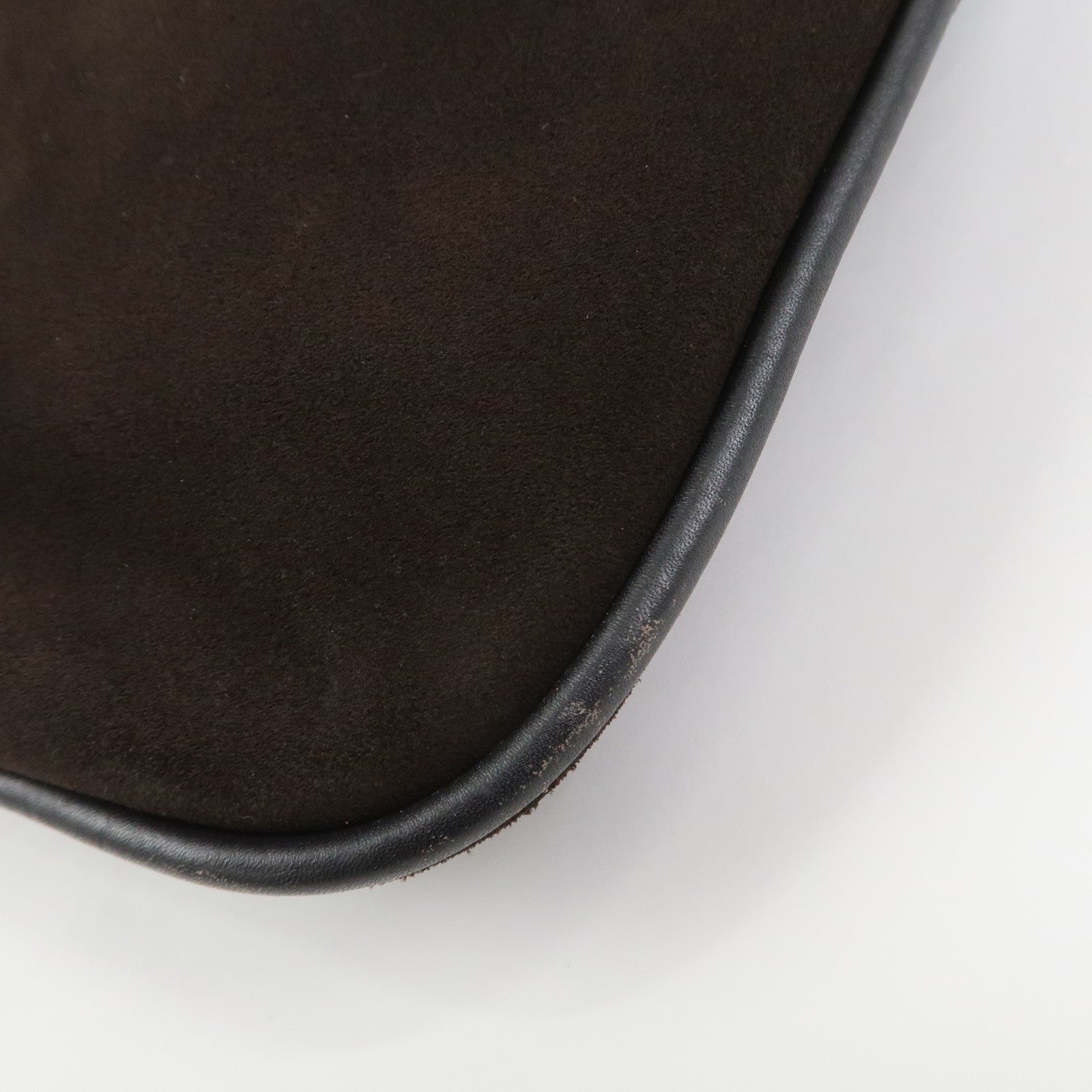 GUCCI Suede Leather Shoulder Bag Dark Brown 001・4030