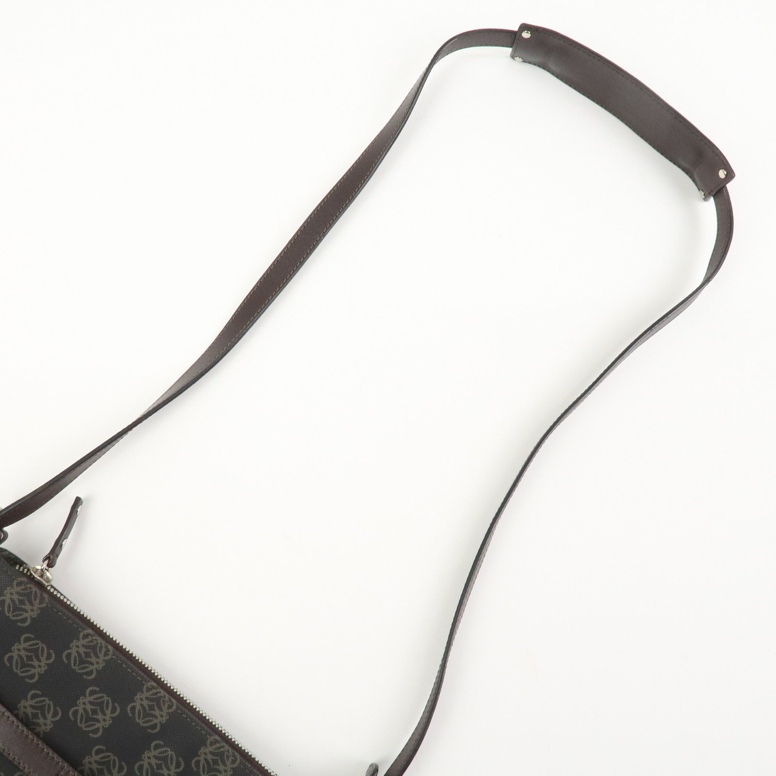 LOEWE Repeat Anagram Logo PVC Leather Shoulder Bag Crossbody Bag