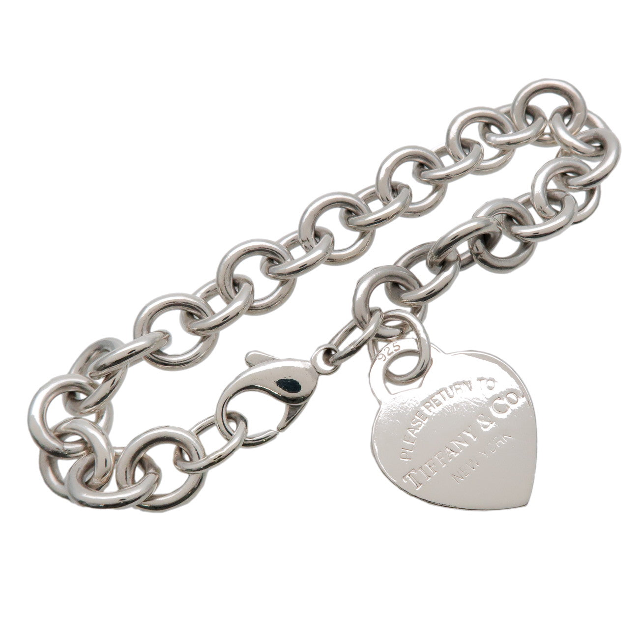 Tiffany & Co Return to Tiffany Heart Tag Chain Bracelet SV925 Silver
