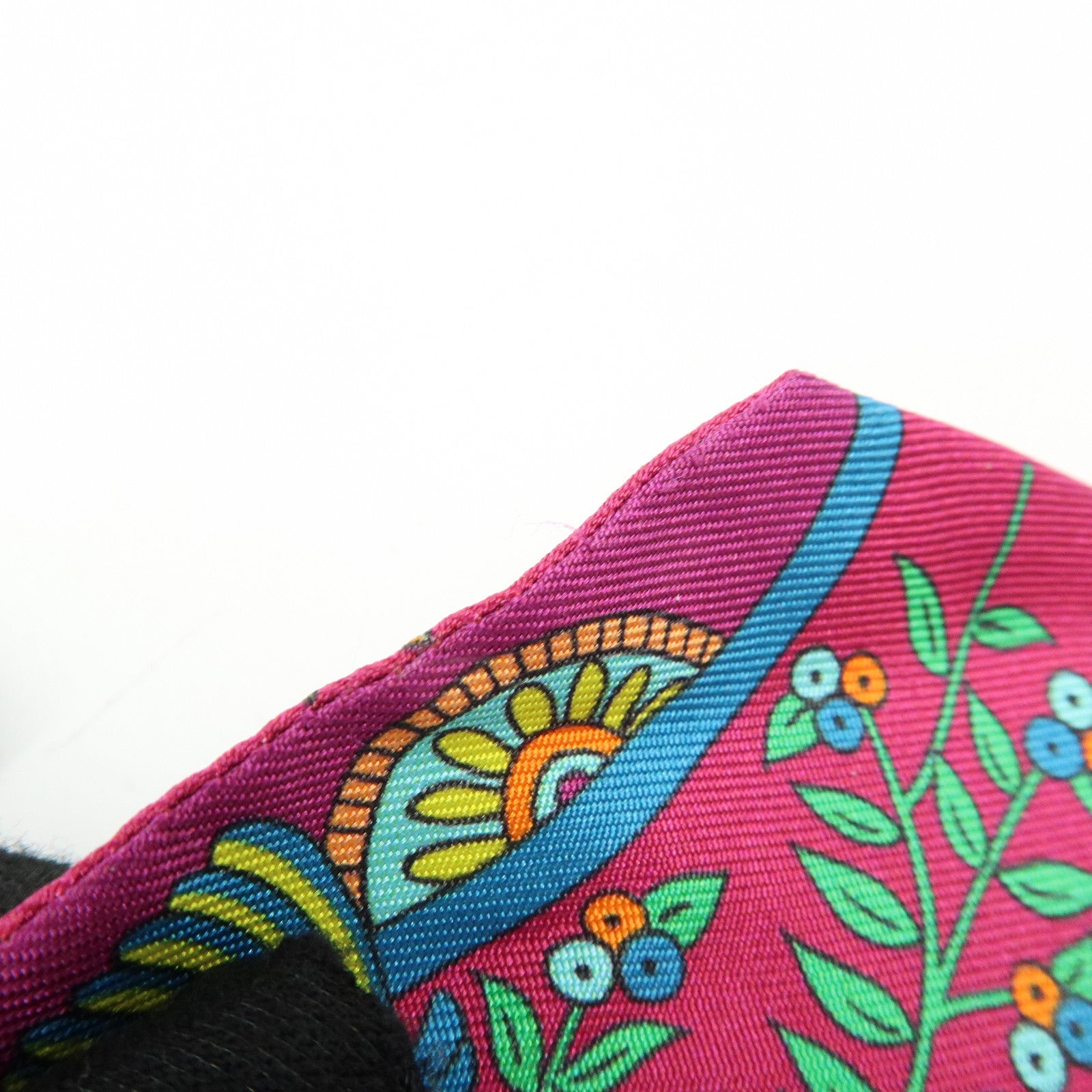 HERMES 100% Silk Twilly LARBRE DE VIE Flower Print Purple