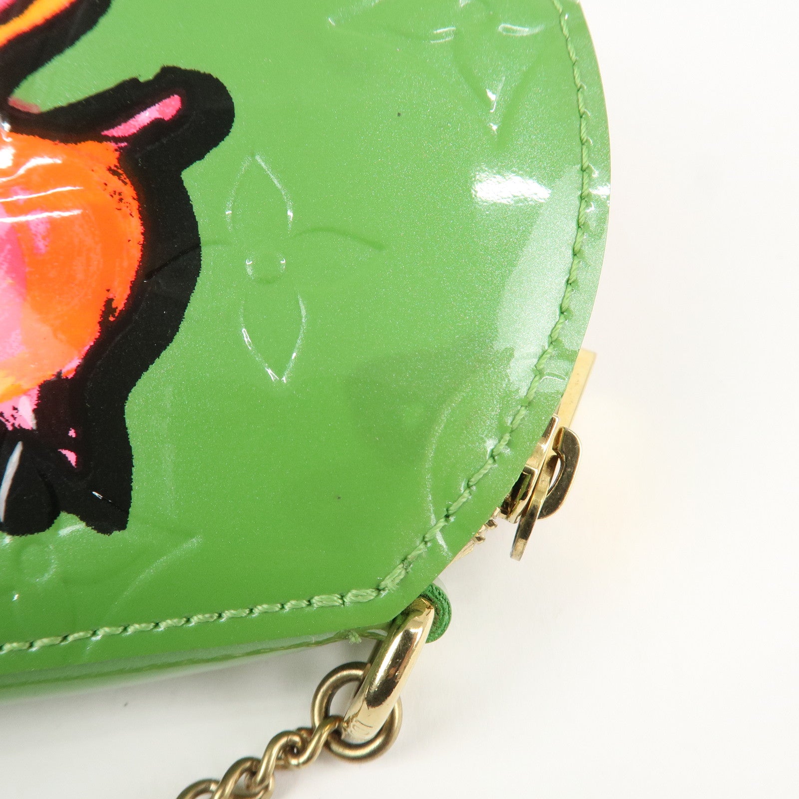 Louis Vuitton Monogram Vernis Porte Monnaie Chapeau Coin Case M93692 Used