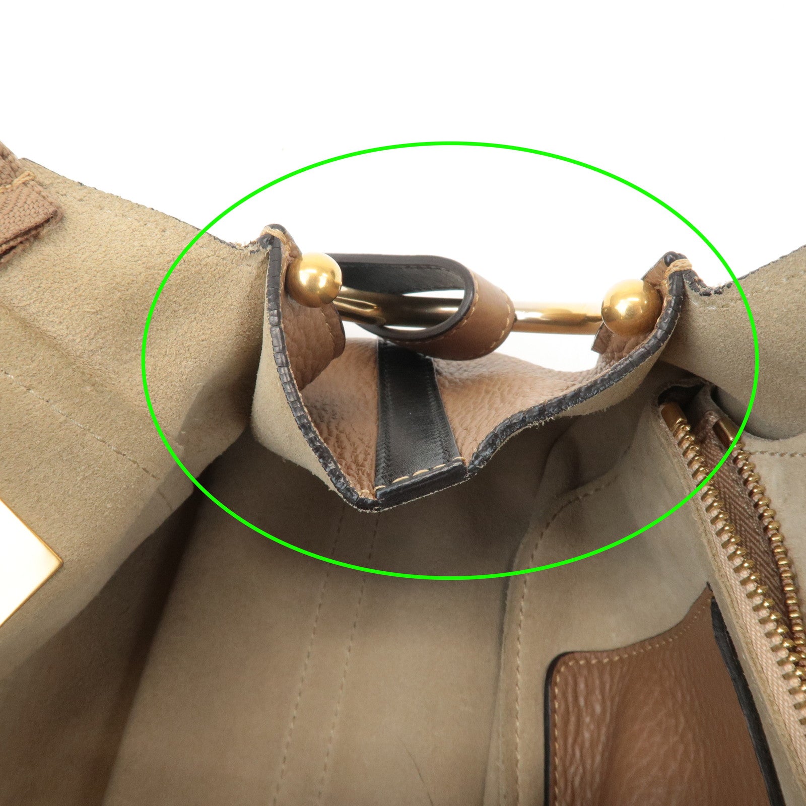 Chloe Hayley Leather 2WAY Bag Hand Bang Shoulder Bag Brown