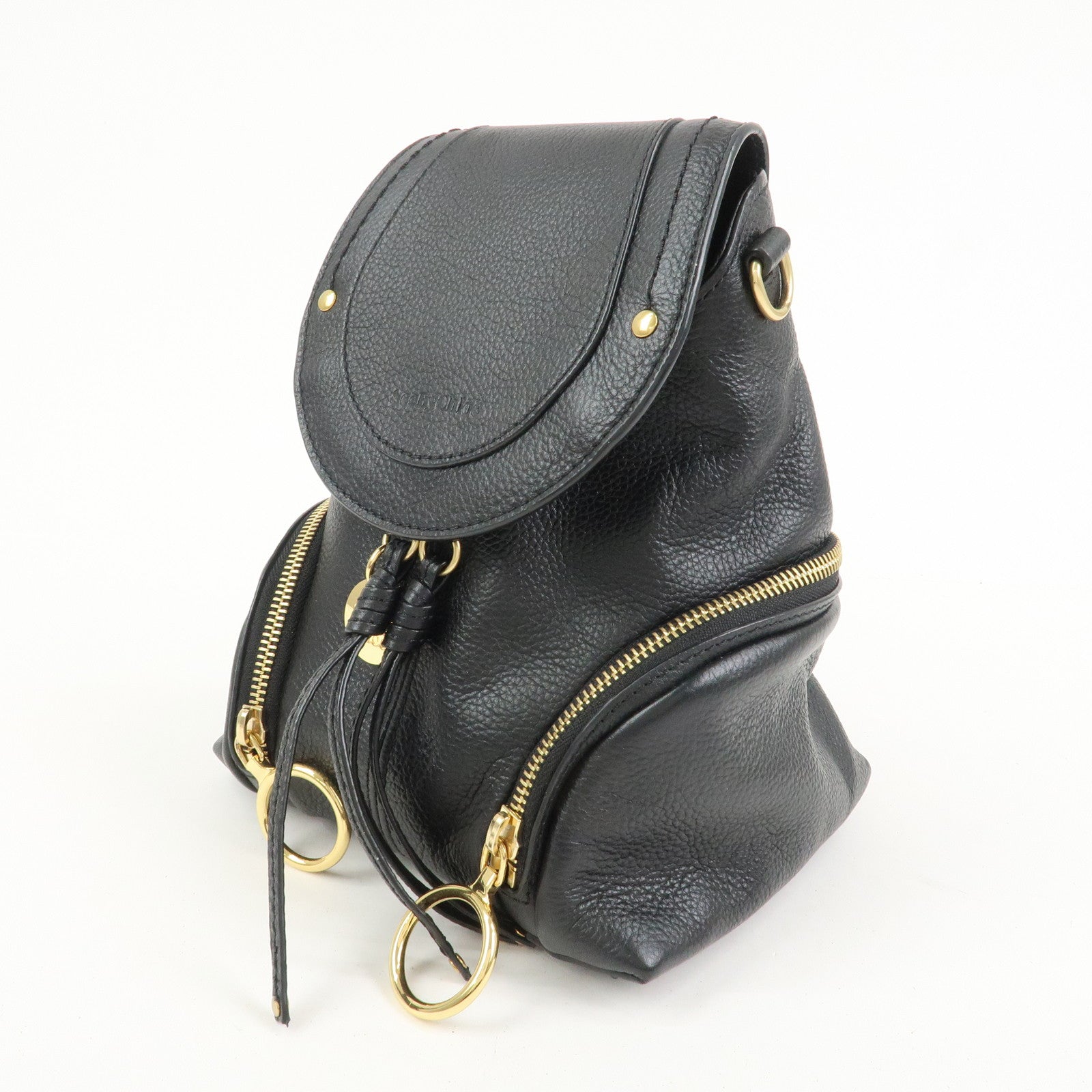 Chloe See by Chloe Olga Logo Leather 2Way Bag Backpack Hand Bag