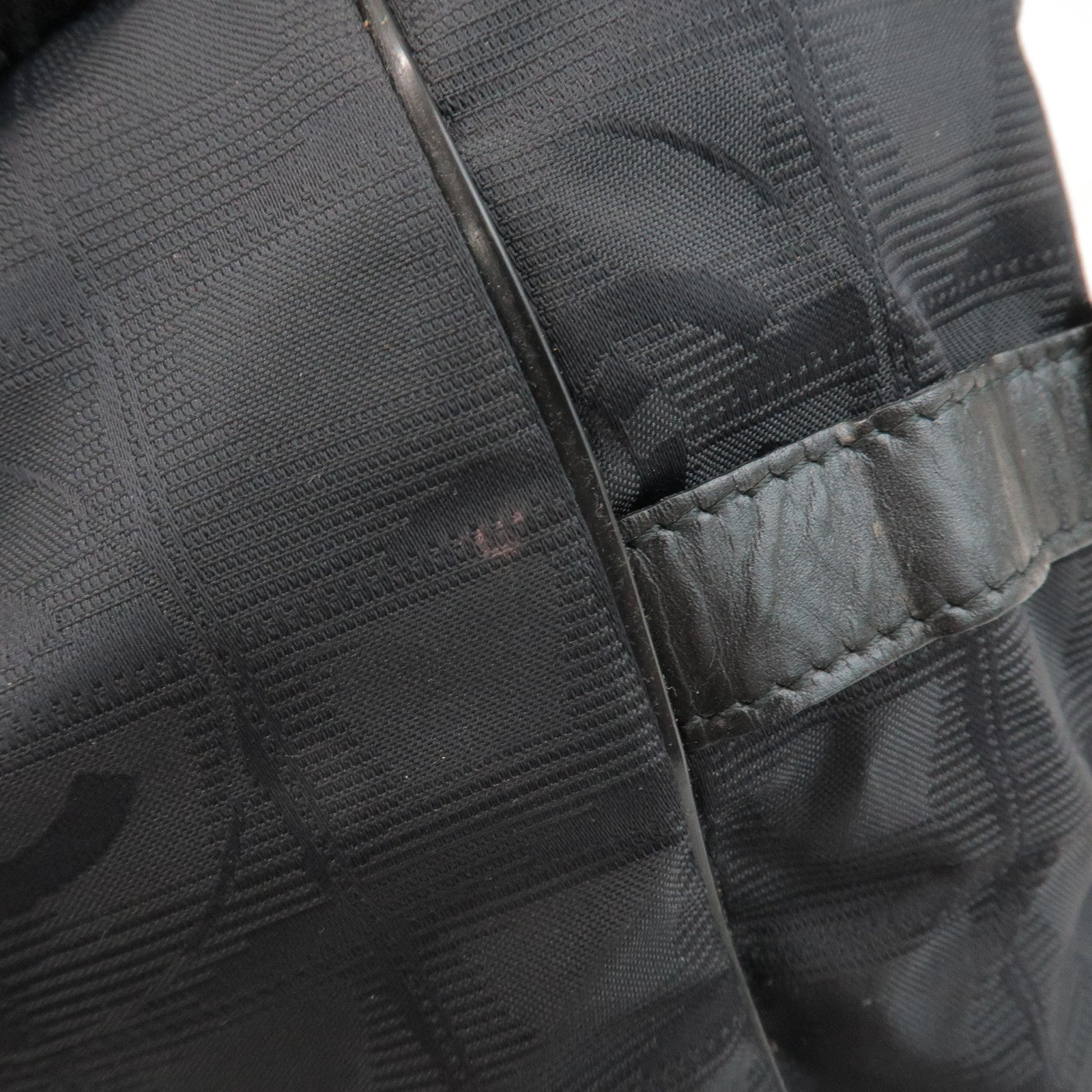 CHANEL New Travel Line Nylon Jacquard Leather Tote Bag GM A15825