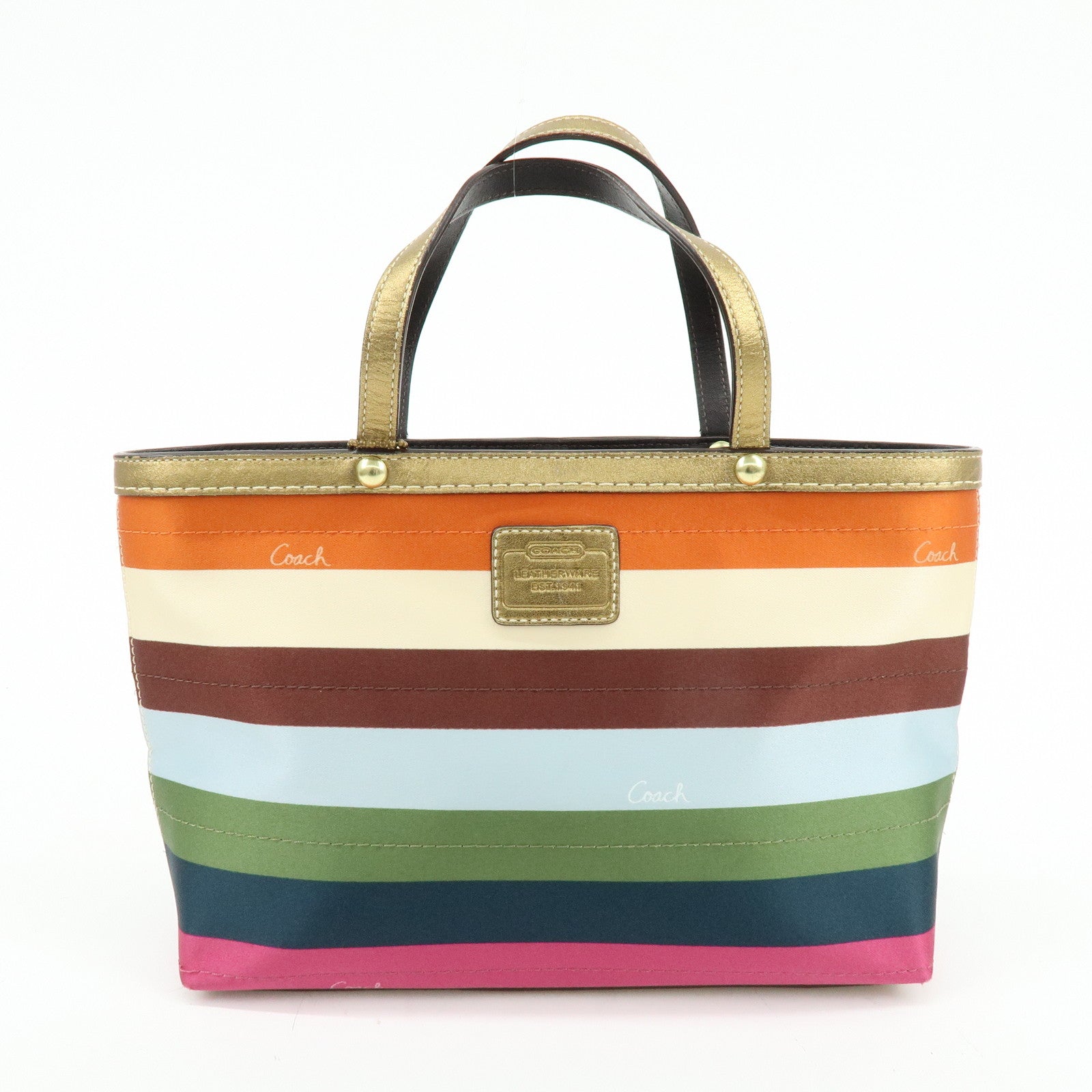 COACH Set of 3 Signature Canvas Leather Shoulder Bag Hand Bag