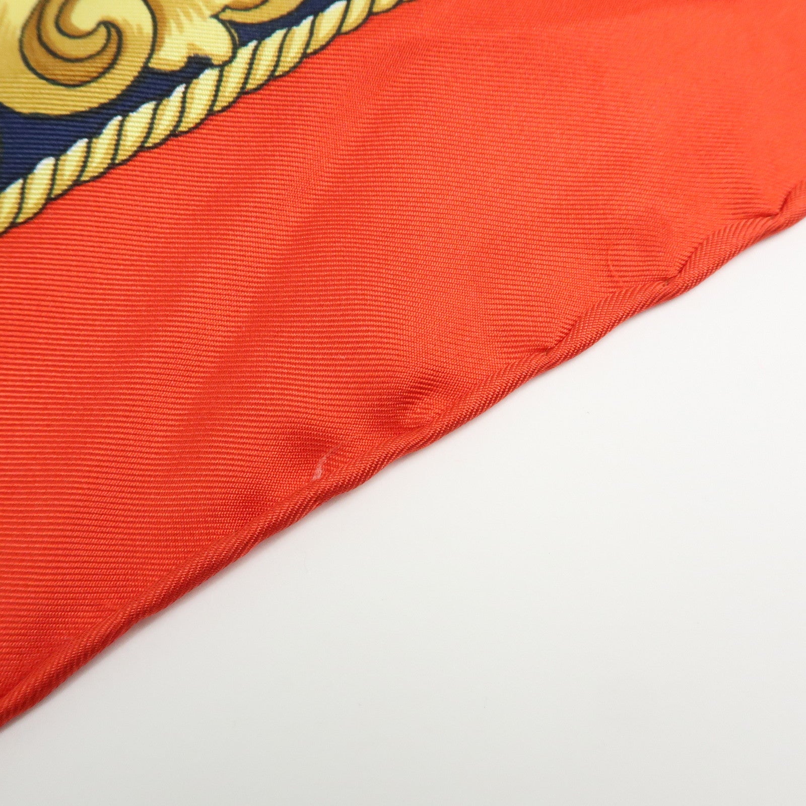 CELINE Silk Baltimore and Ohio Railroad Scarf 85x85 Red White Blue