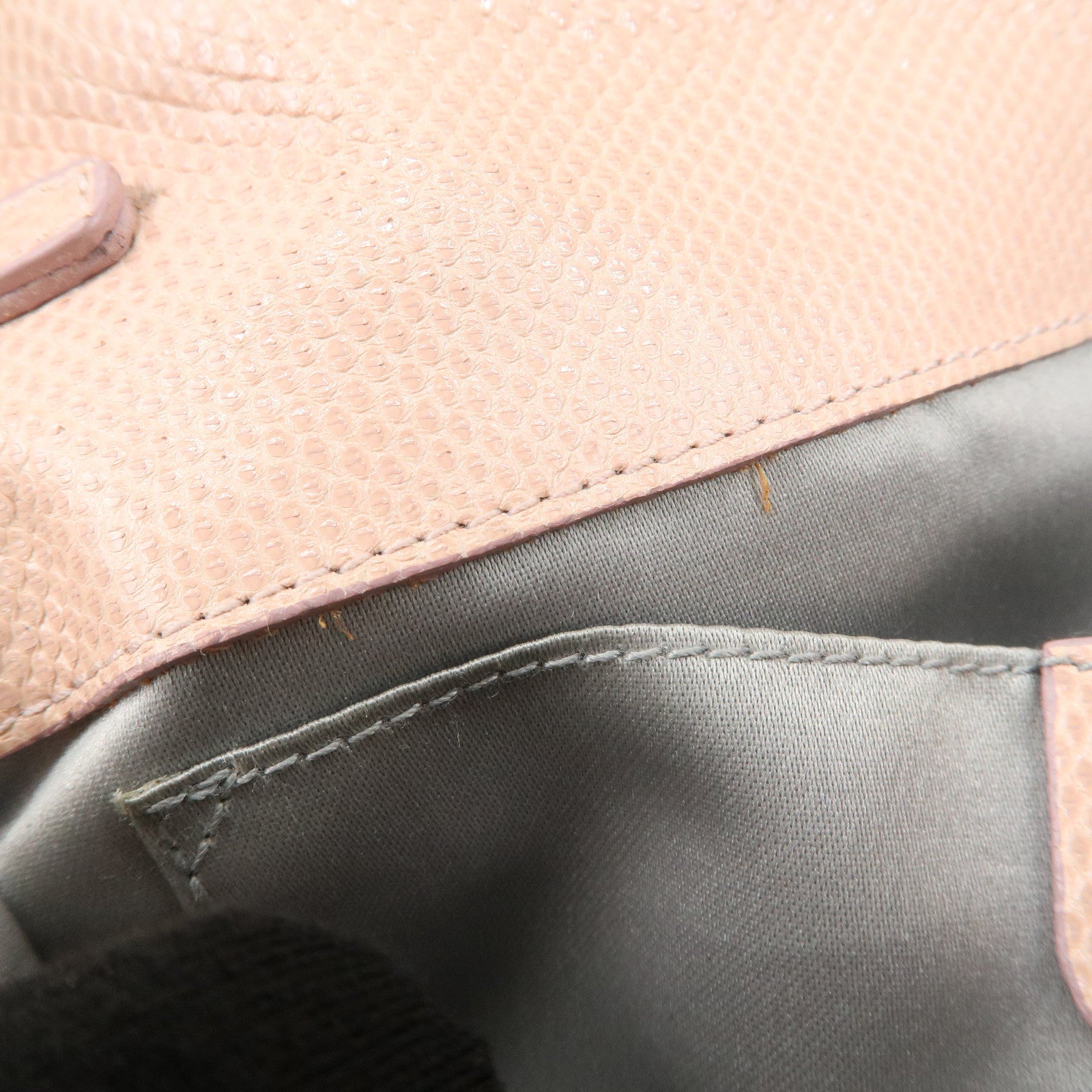 Ferragamo Gancini Leather Chain Hand Bag Shoulder Bag Pink