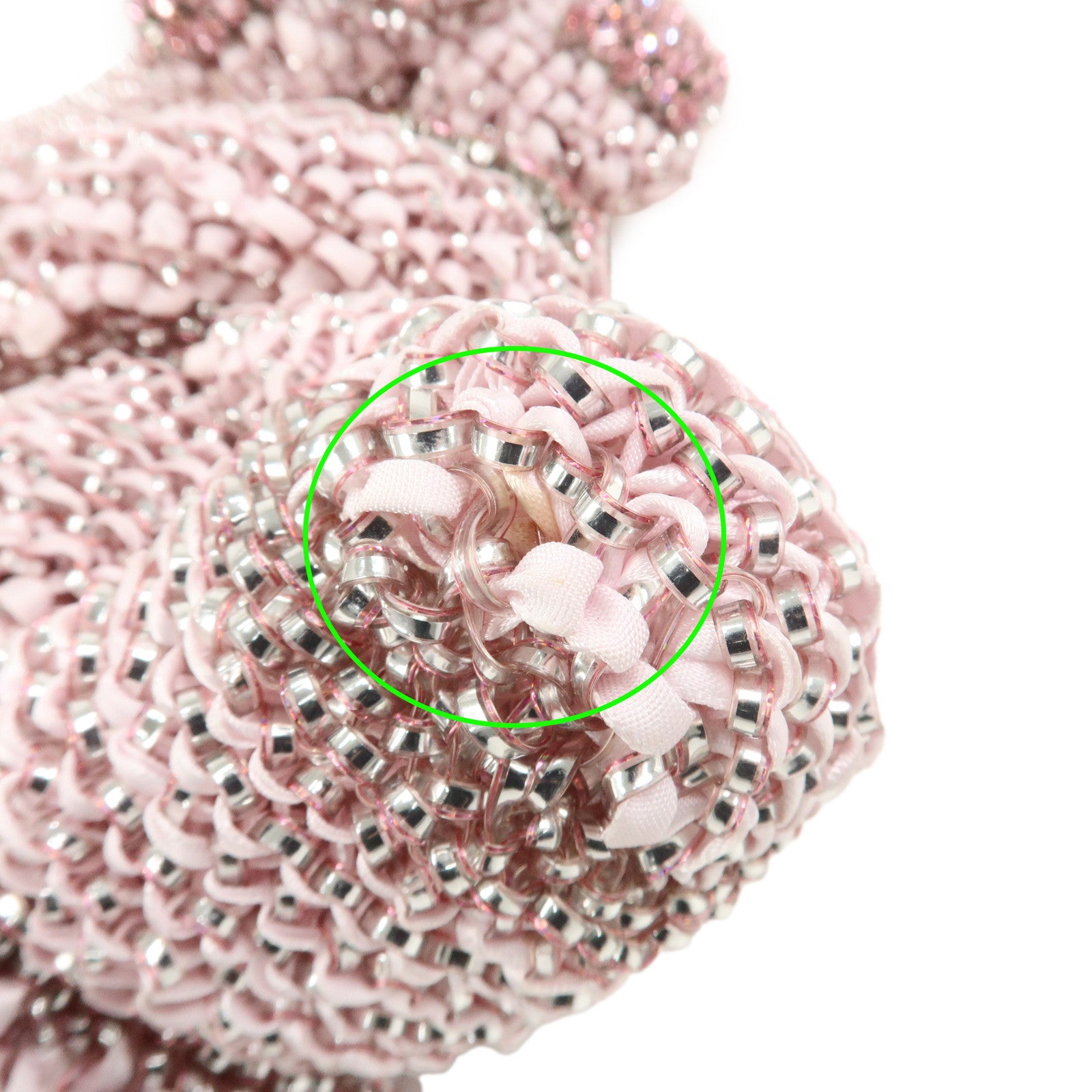 ANTEPRIMA Nylon PVC RASO HELLO KITTY Rhinestone Hand Bag Pink