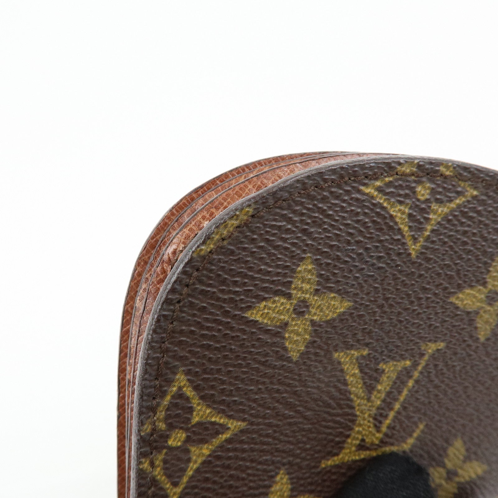 Louis Vuitton Monogram Porte Monnaie Gousset Coin Case Brown M61970