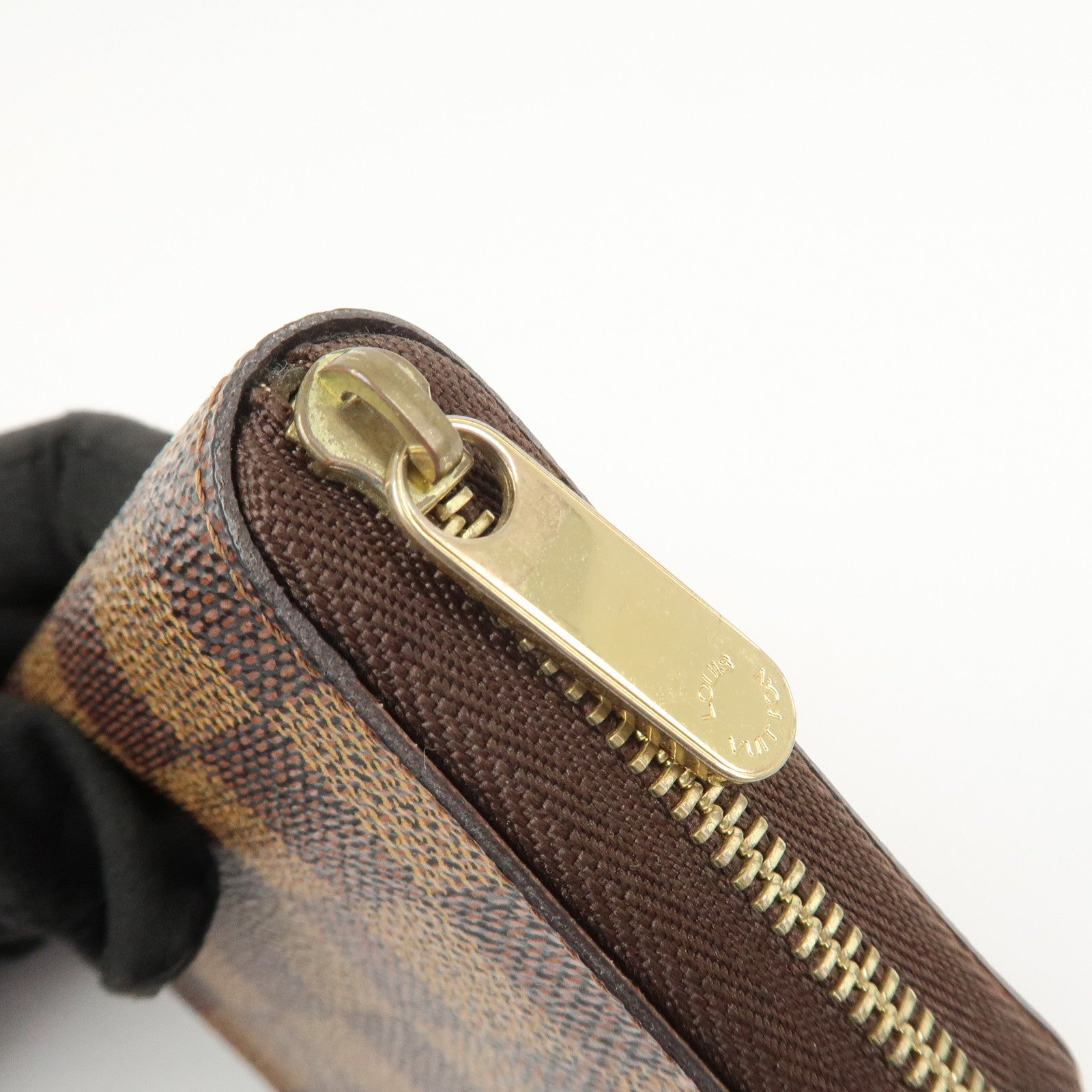 Louis Vuitton Damier Zippy Coin Case Wallet Brown N63070