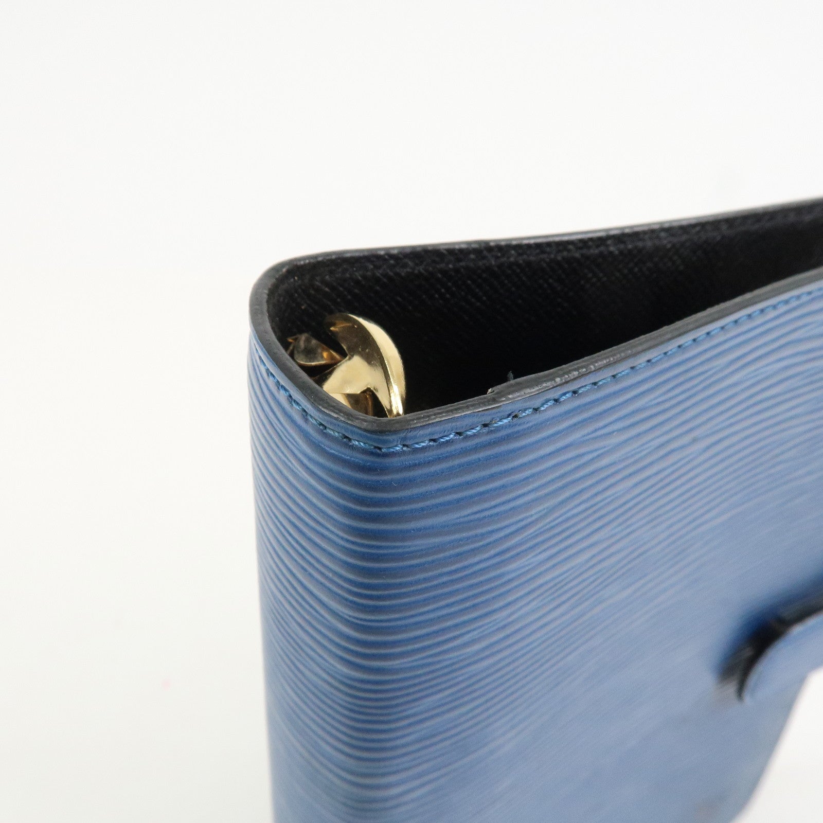 Louis Vuitton Epi Agenda MM Planner Cover Toledo Blue R20045