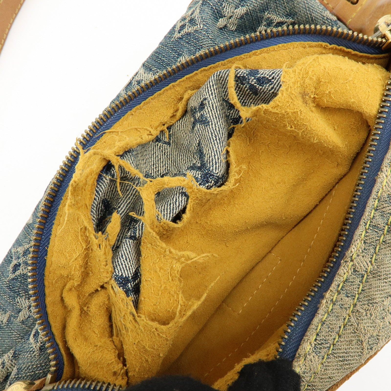 Louis Vuitton Monogram Denim Baggy PM 2Way Bag Shoulder Bag M95049
