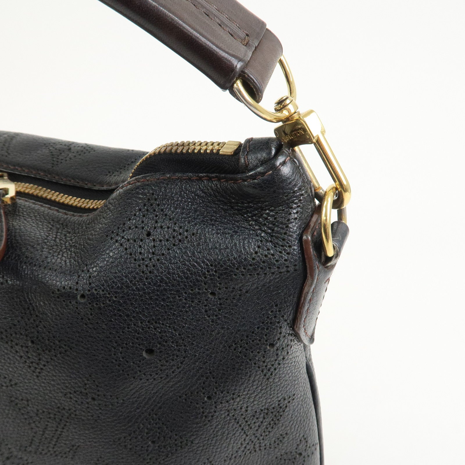 Louis Vuitton Monogram Mahina Selene MM 2Way Hand Bag Noir M93987