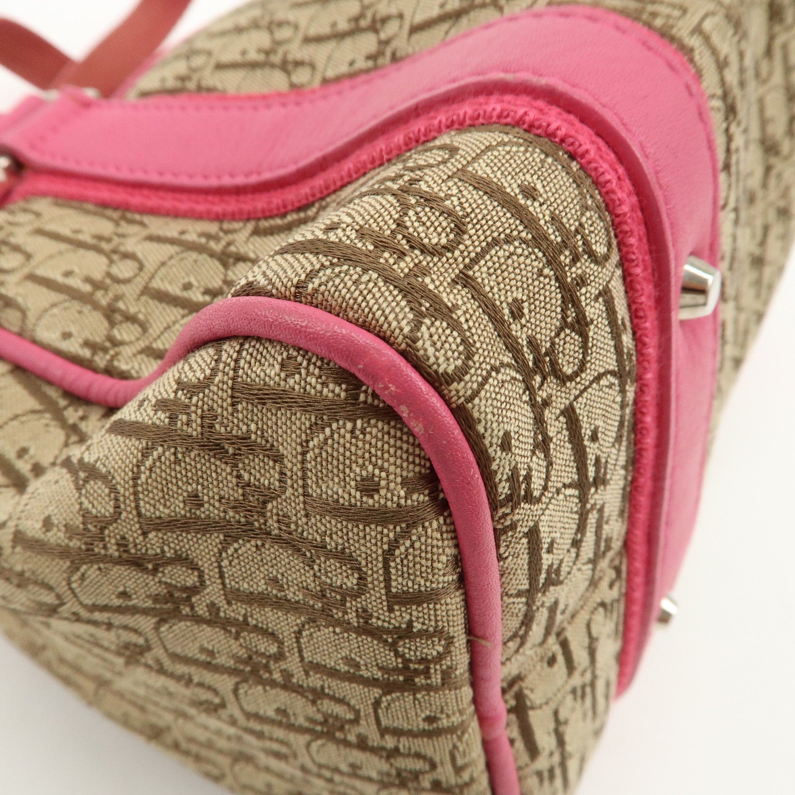 Christian Dior Trotter Street Chic Mini Boston Bag Beige Pink