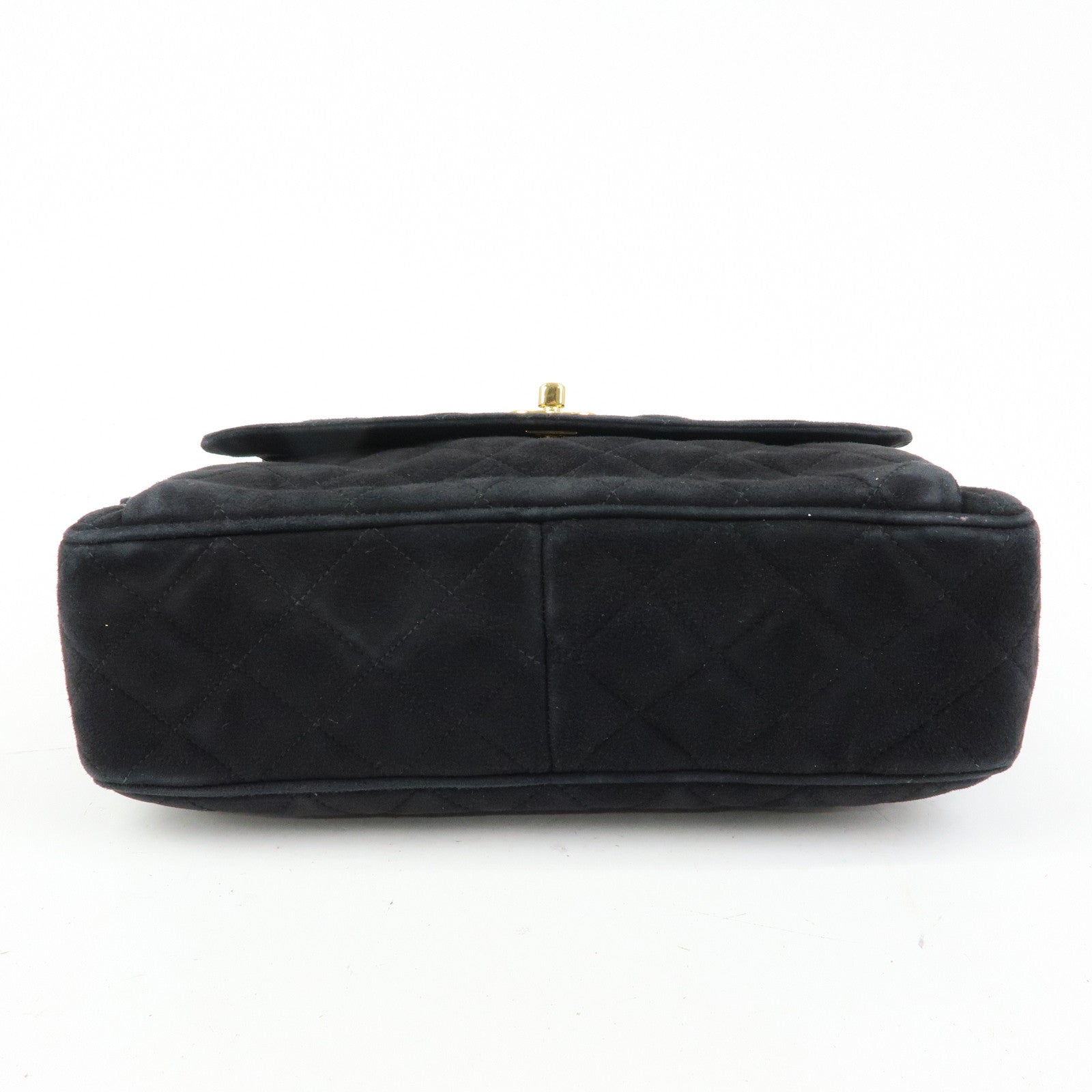 CHANEL Matelasse COCO Mark Suede Shoulder Crossbody Bag Black