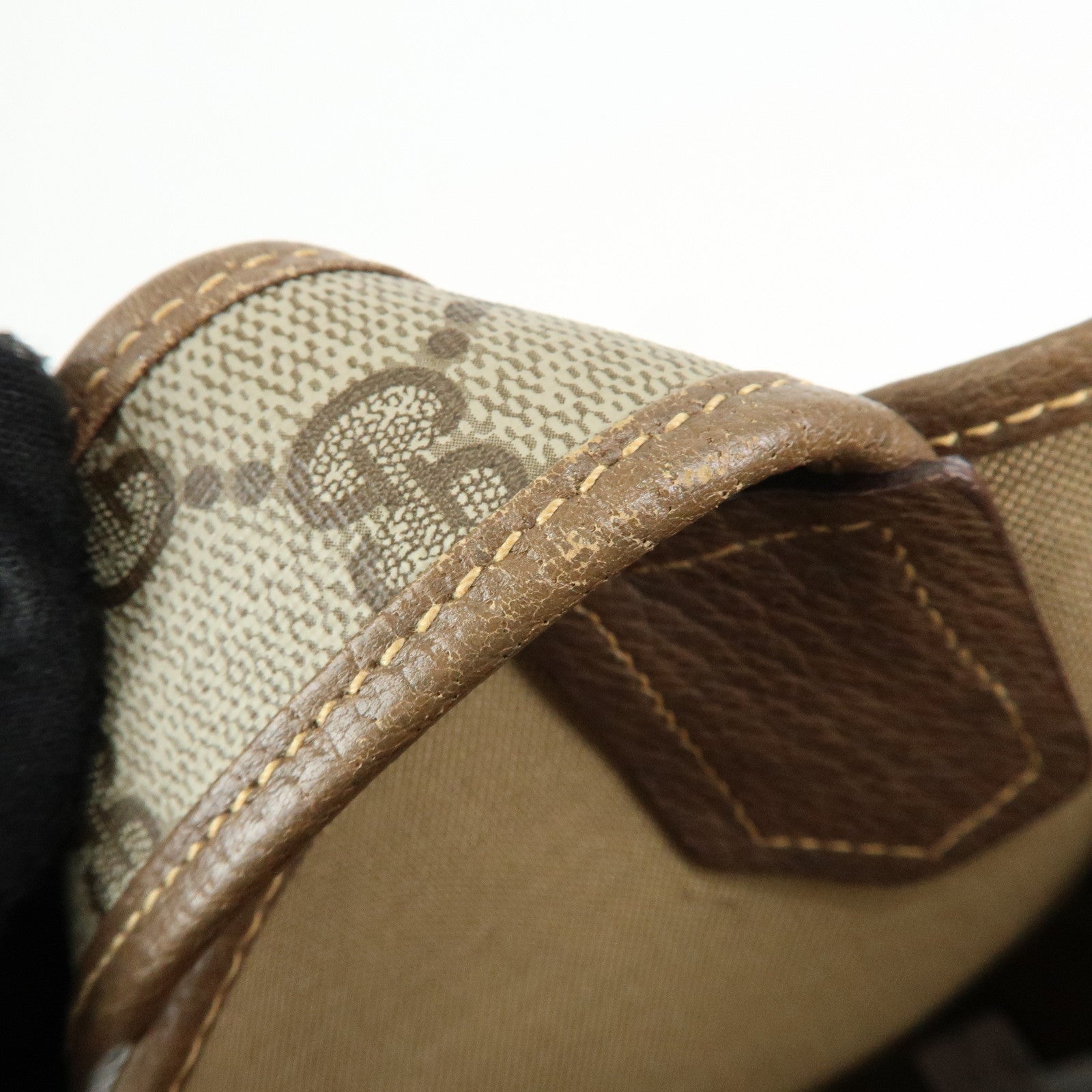 GUCCI GG Supreme Tote Bag Shoulder Bag Brown Beige 002・39・0054