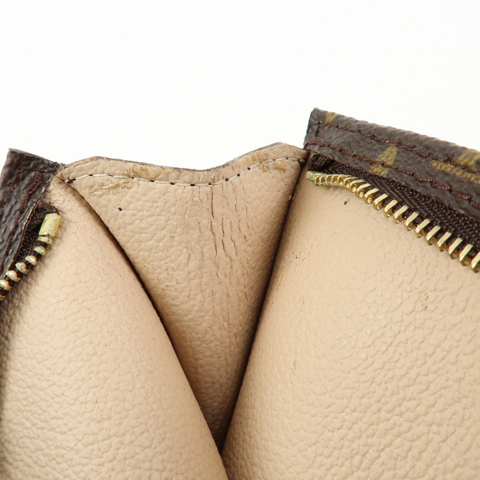 Louis Vuitton Set of 2 Monogram Canvas Bucket PM Pouch Brown