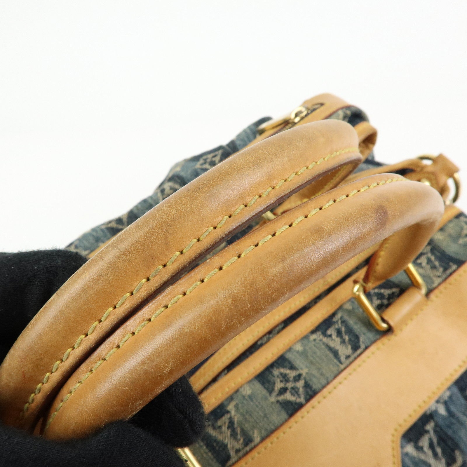 Louis Vuitton Monogram Denim Cabas Raye GM 2Way Hand Bag M95336