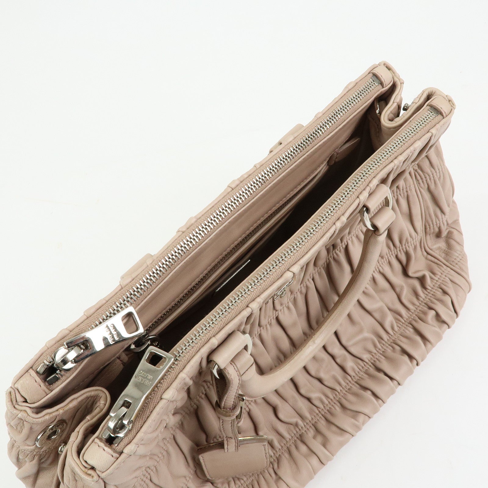 PRADA Nappa Gaufure Leather 2Way Hand Bag Shoulder Bag B2599L