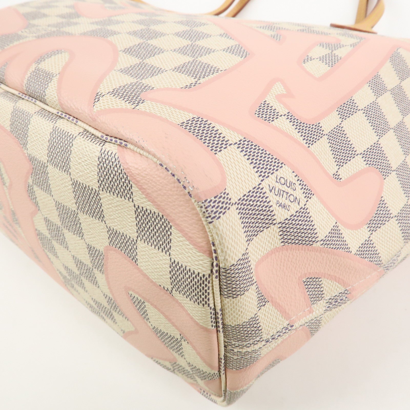 Louis Vuitton Damier Azur Tahiti Neverfull MM Bag & Pouch N41050