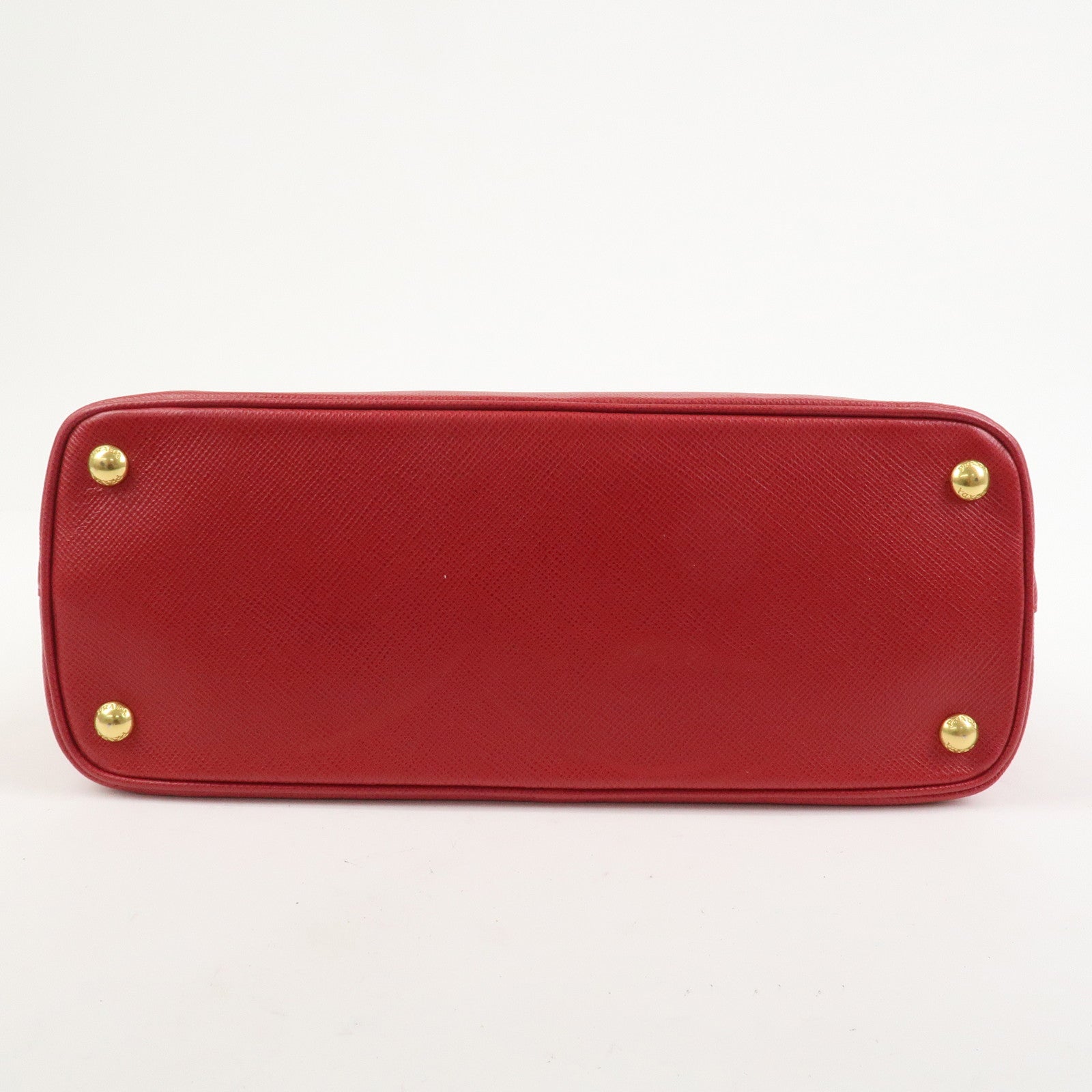 PRADA Logo Saffiano Leather 2Way Hand Bag Shoulder Bag Red BL0907