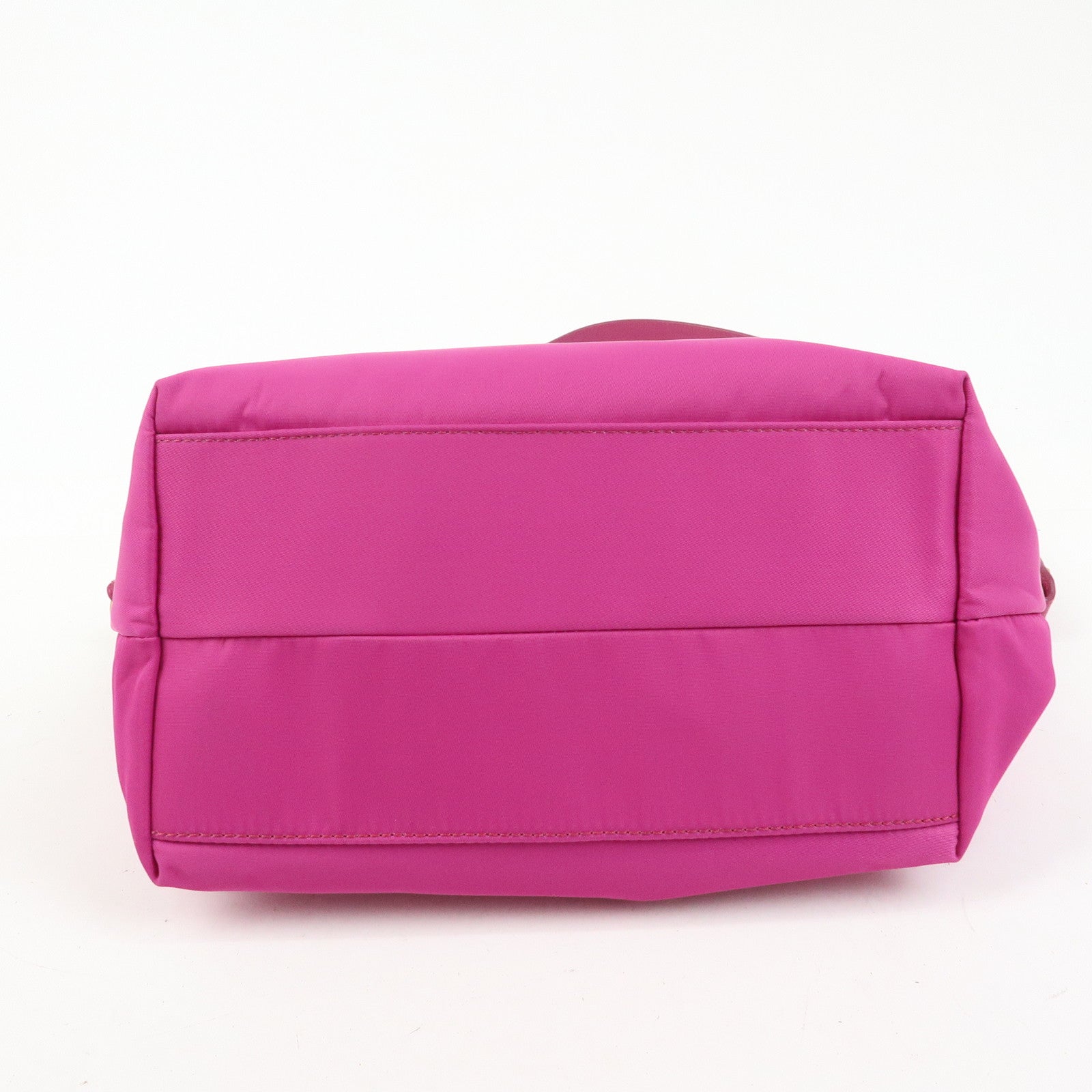 Ferragamo Gancini Nylon Leather 2Way Bag Hand Bag Shoulder Bag Pink