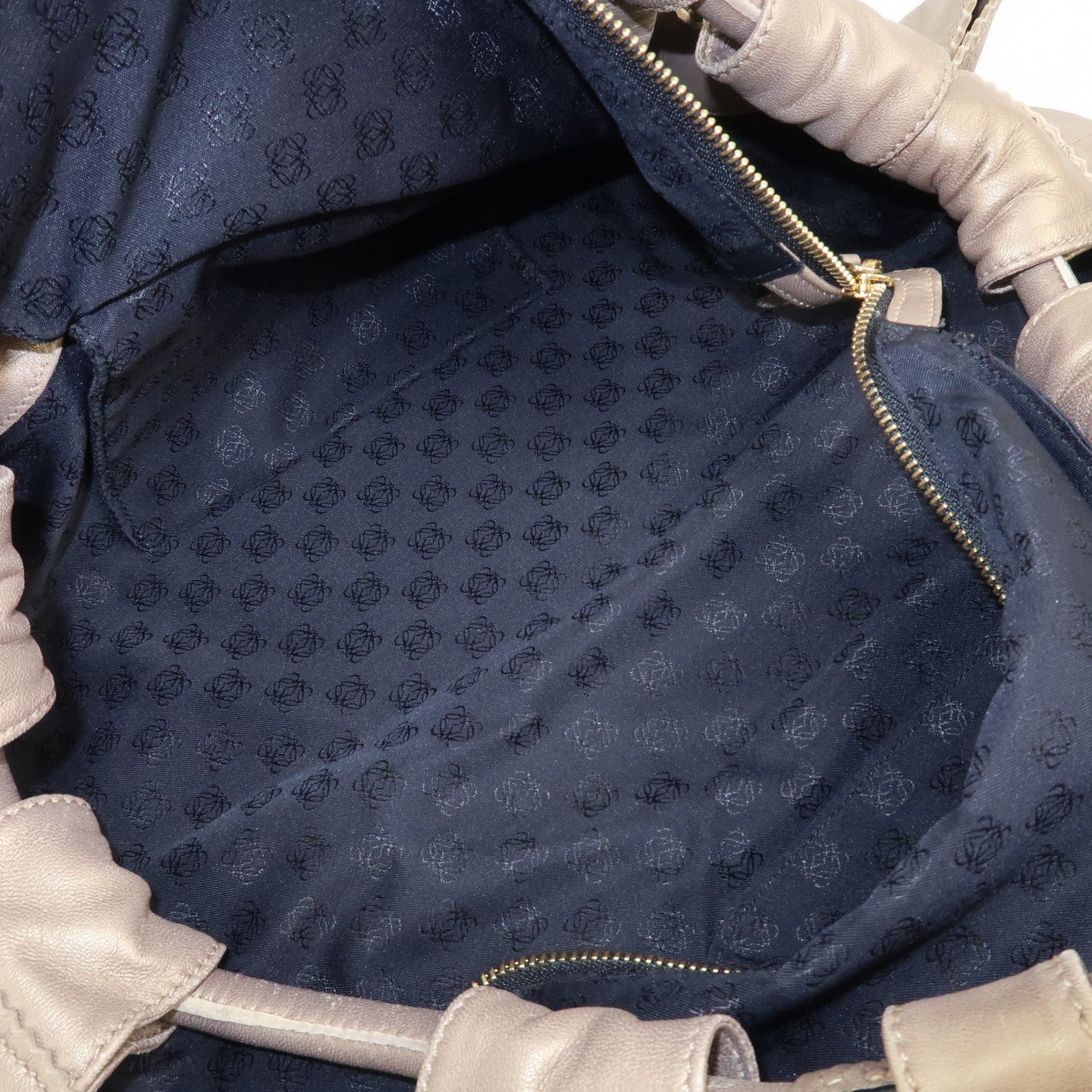 LOEWE Anagram Nappa Aire Leather Hand Bag Shoulder Bag Gold