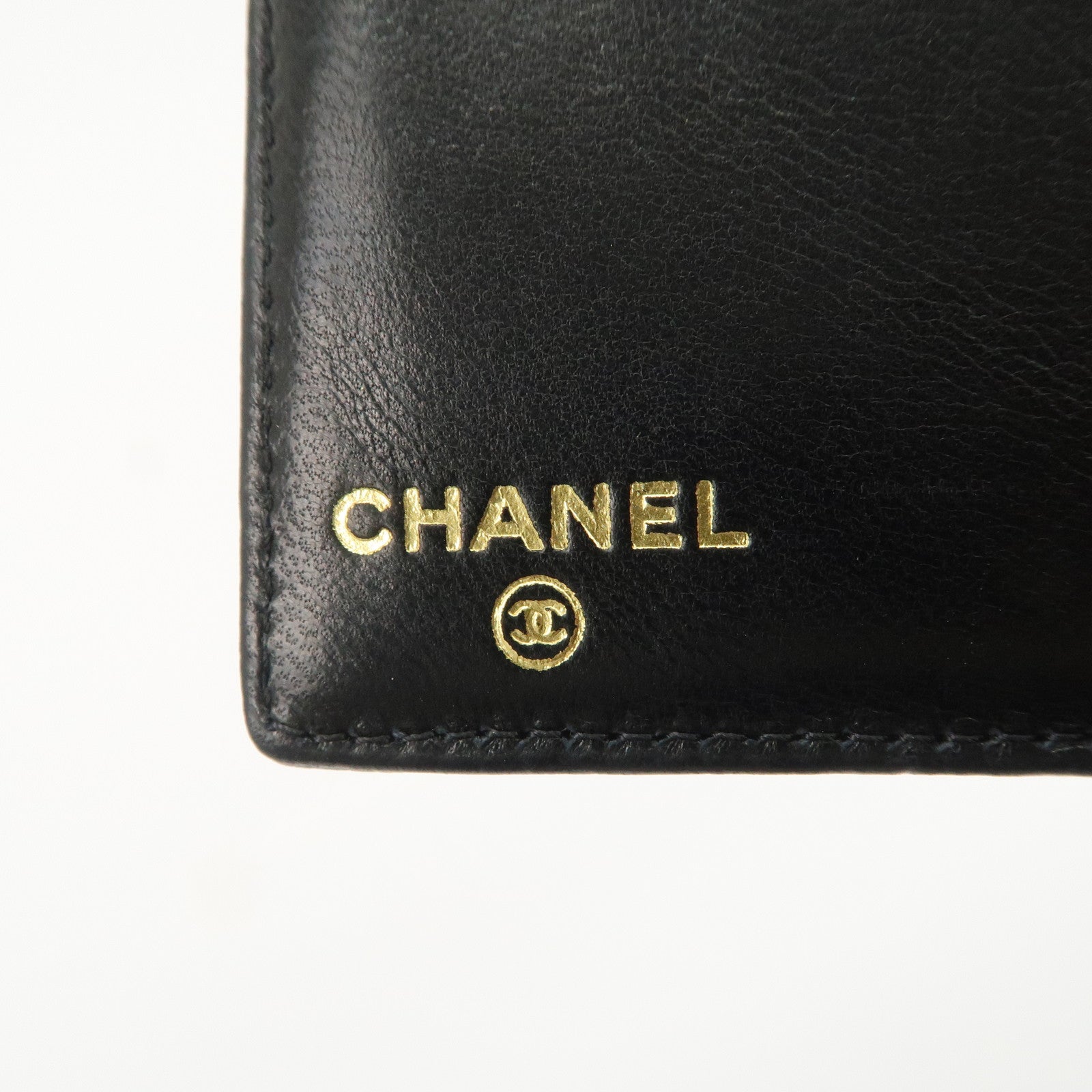 CHANEL COCO Mark Caviarskin Bi-fold Small Wallet Black A13497