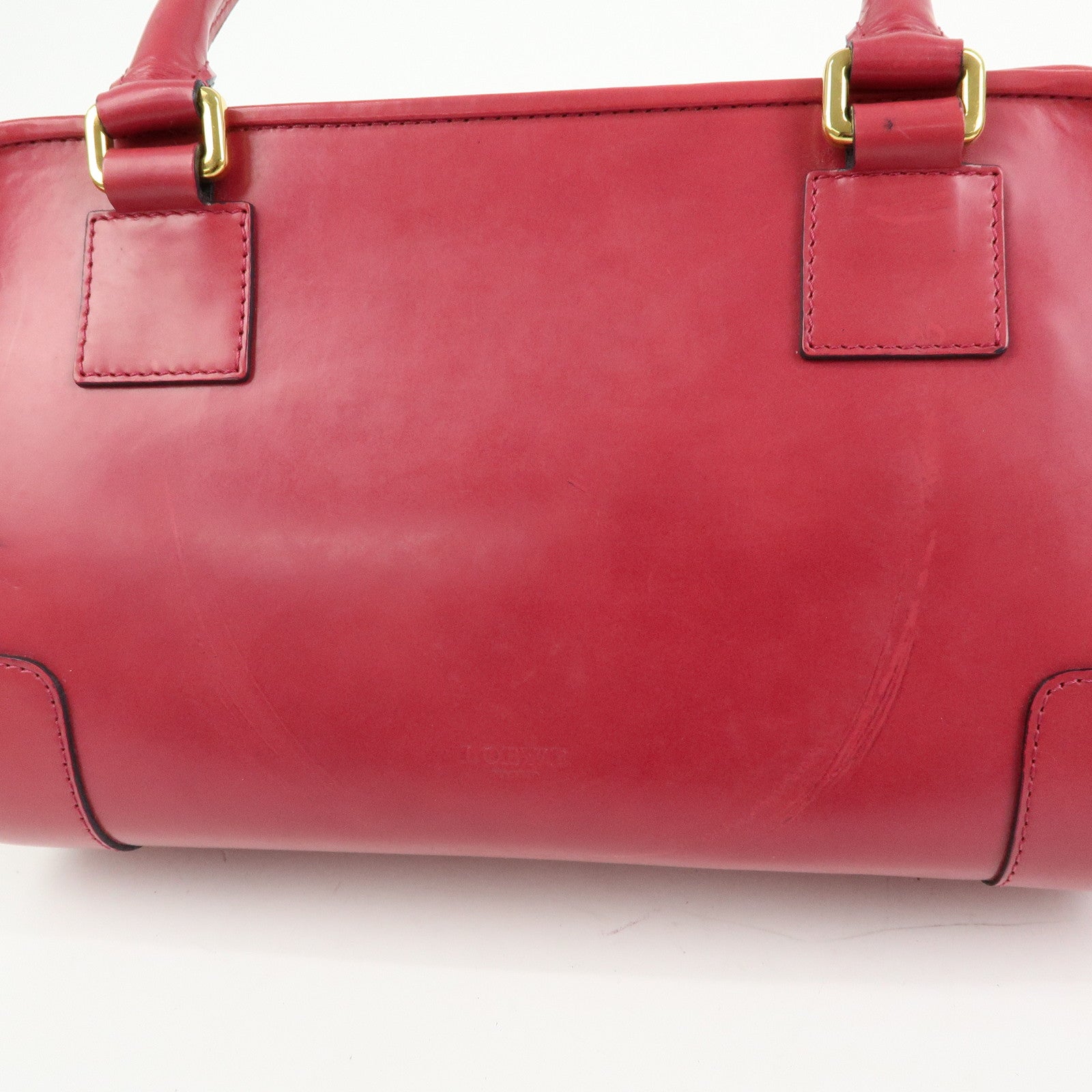 LOEWE Anagram Leather Amazona 28 Hand Bag Boston Bag Pink