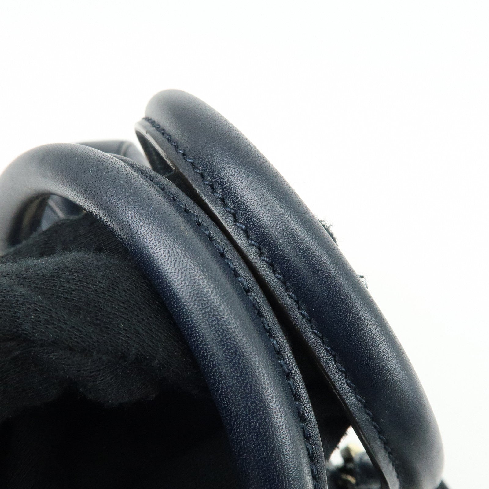 GUCCI Microguccissima Leather 2Way Bag Hand Bag Dark Navy 510286