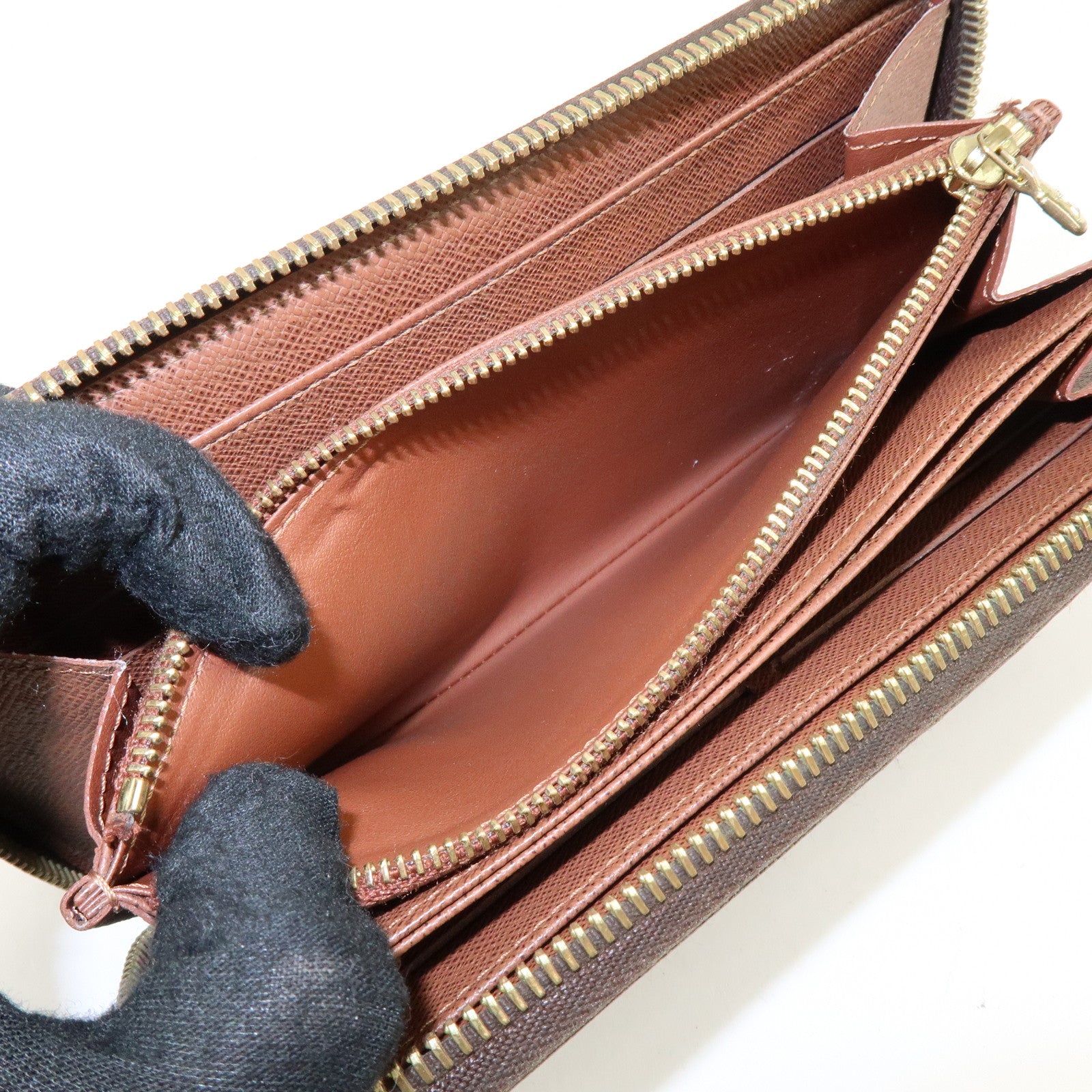 Louis Vuitton Monogram Canvas Zippy Long Wallet Brown M60017