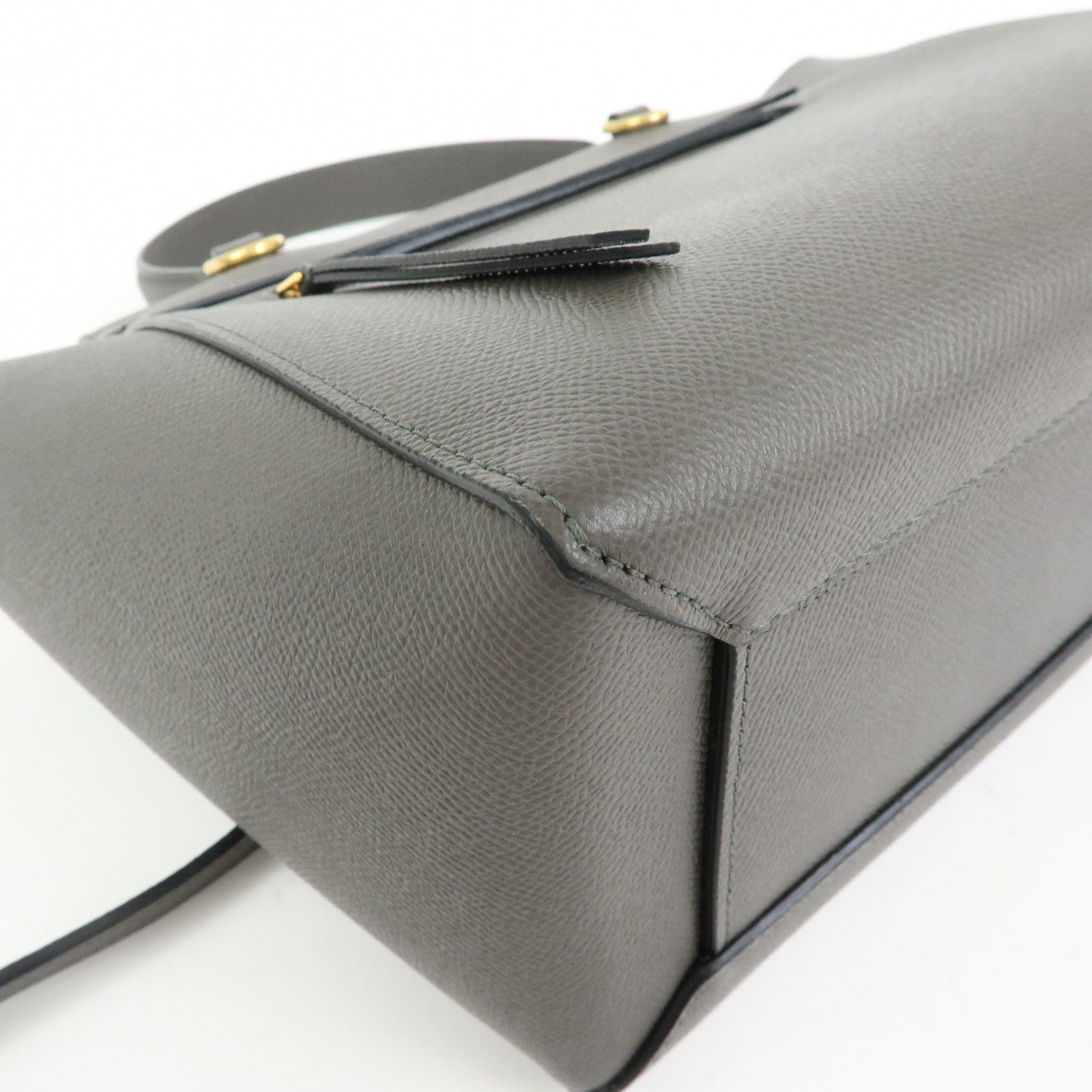 CELINE Micro Belt Bag Calf Leather 2WAY Bag Hand Bag Gray