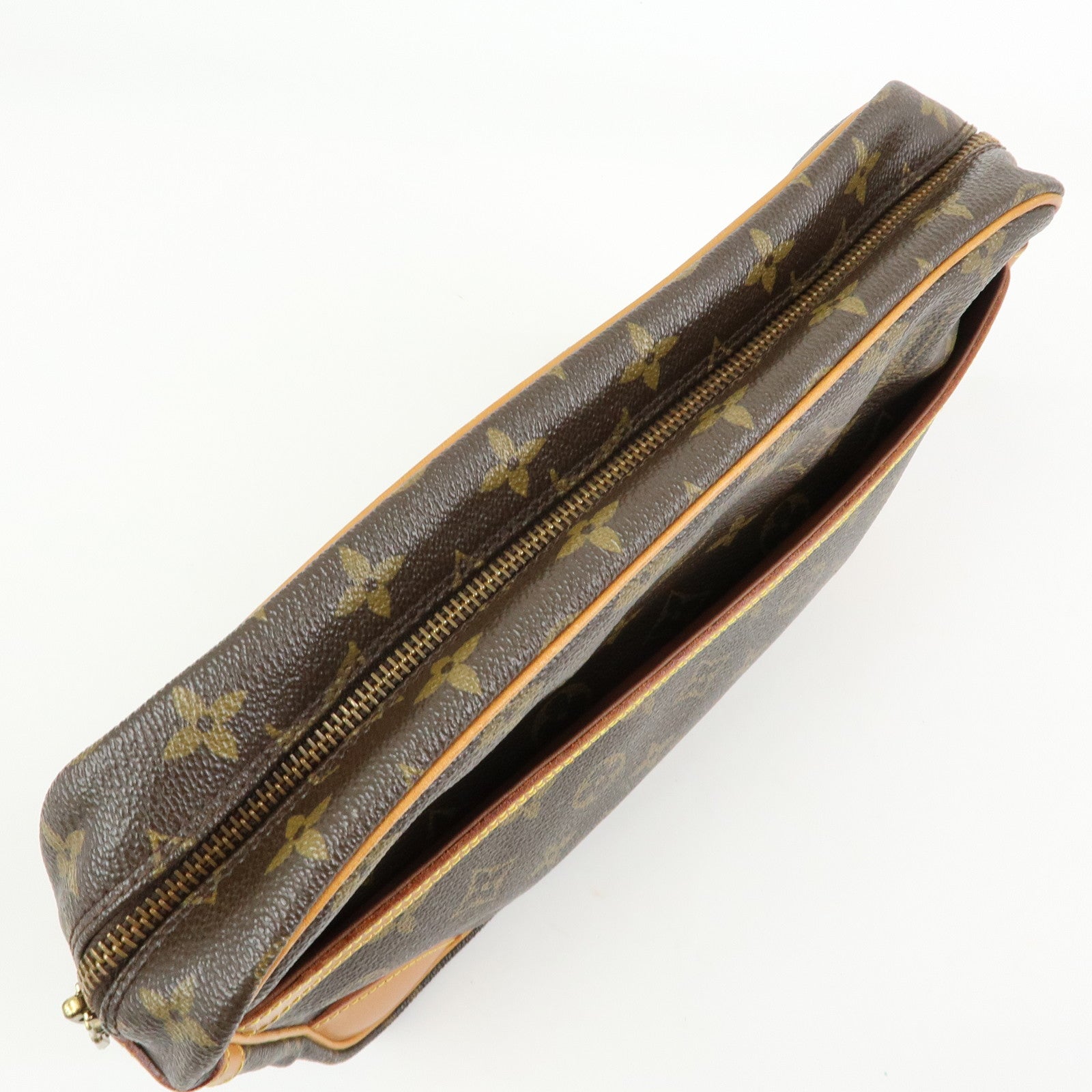 Louis Vuitton Monogram Compiegne 28 Pouch Clutch Bag Brown M51845
