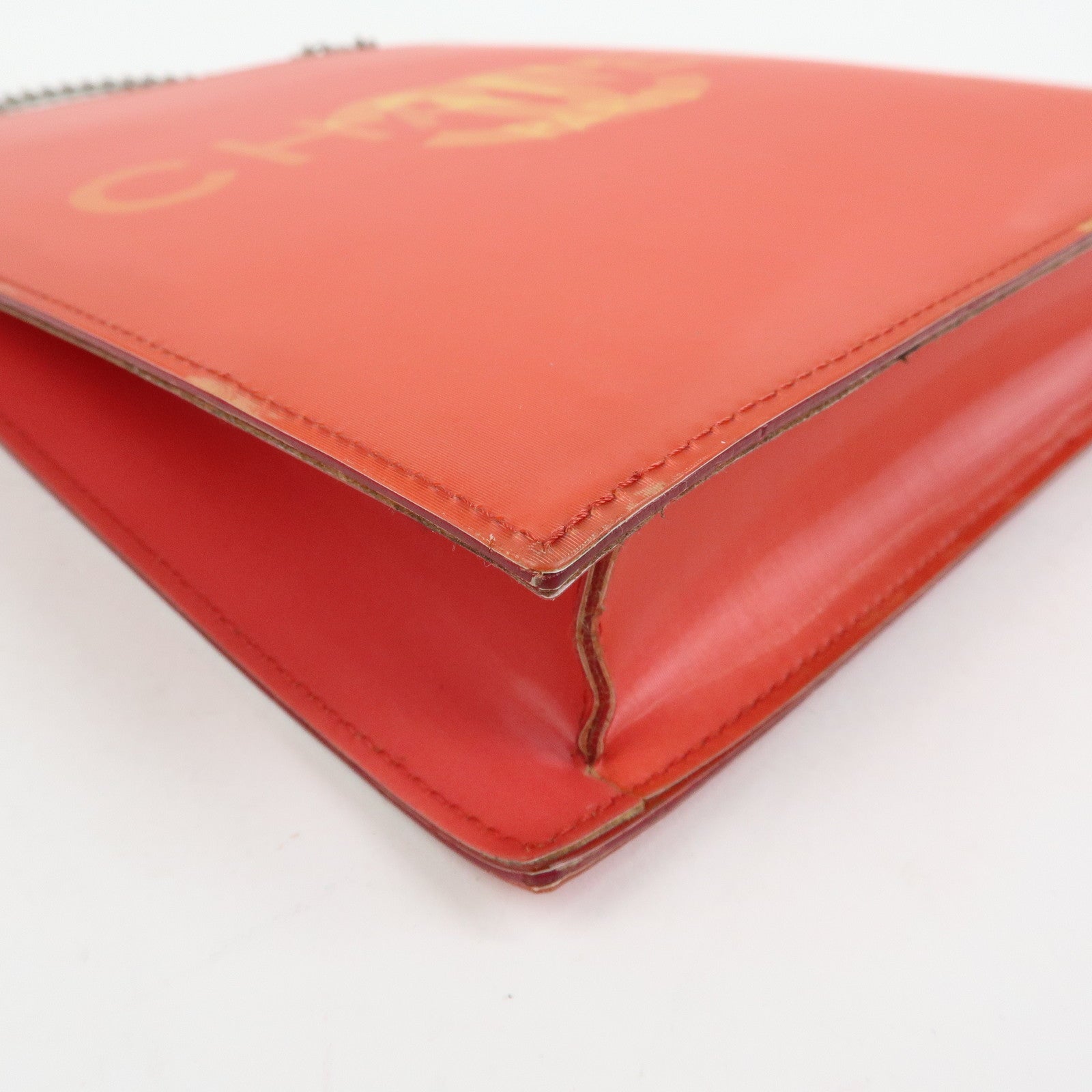 CHANEL COCO Mark PVC Hologram Chain Shoulder Bag Red