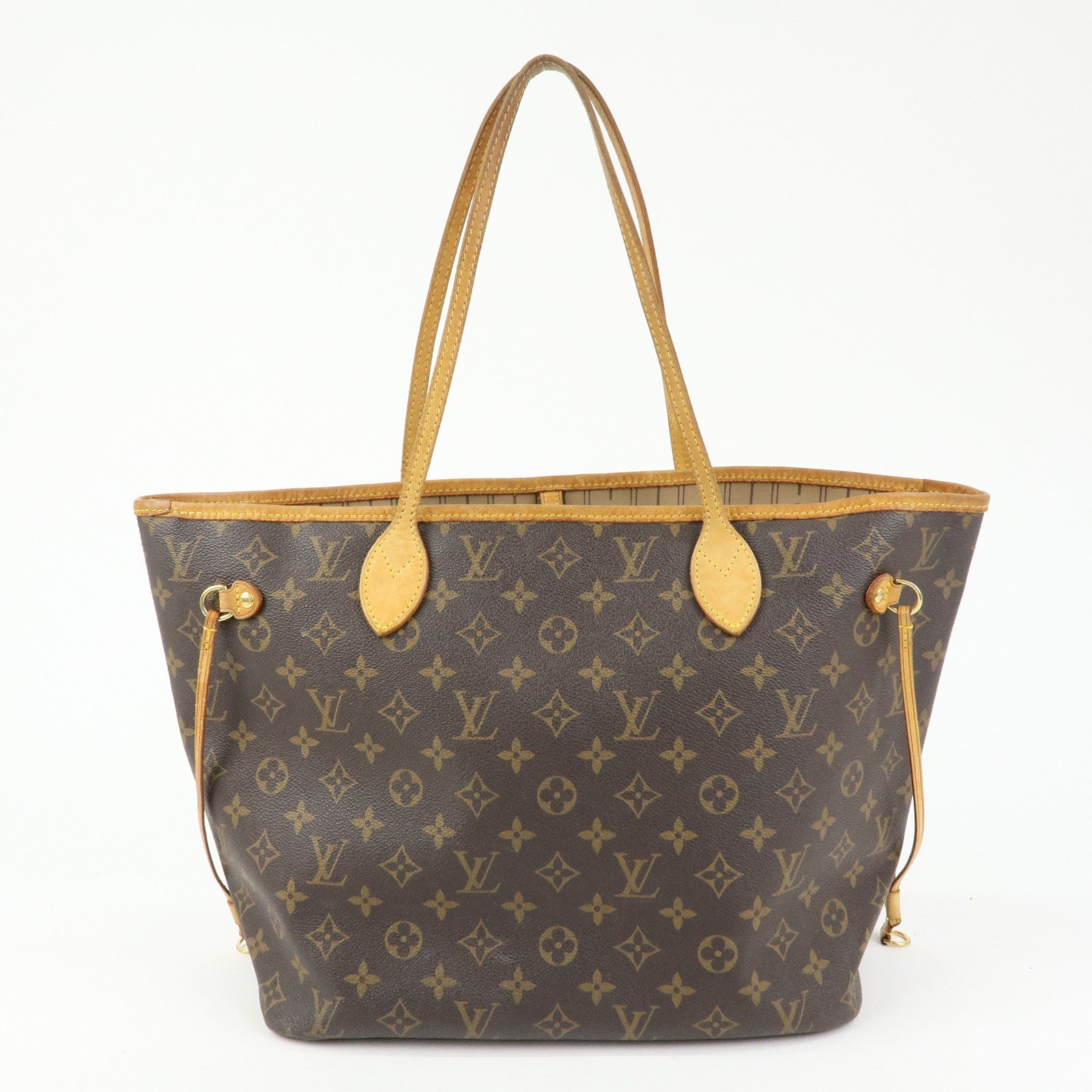 Louis Vuitton Monogram Neverfull MM Tote Shoulder Bag Brown M40156