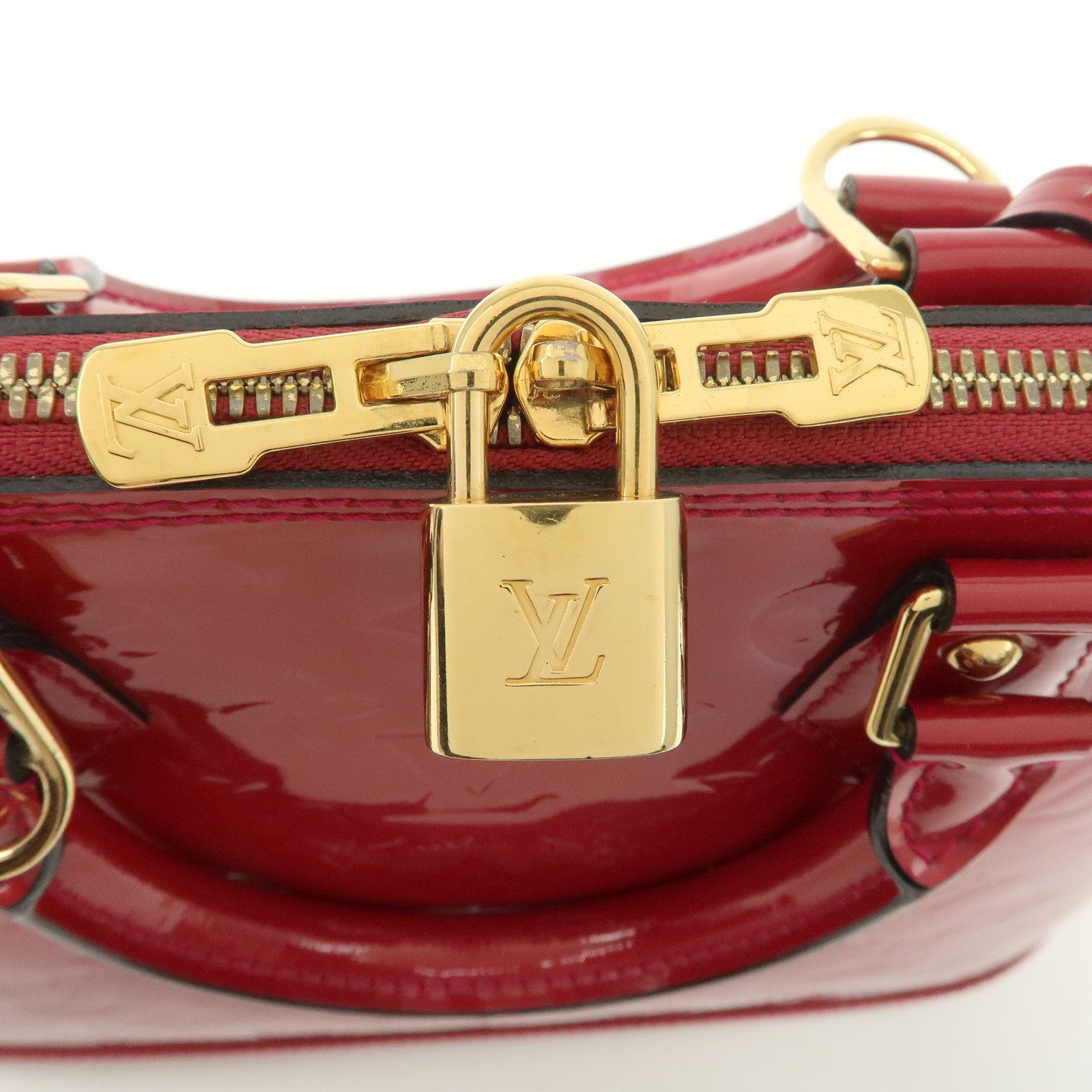 Louis Vuitton Monogram Vernis Alma PM Hand Bag Rose Indien M91770 Used