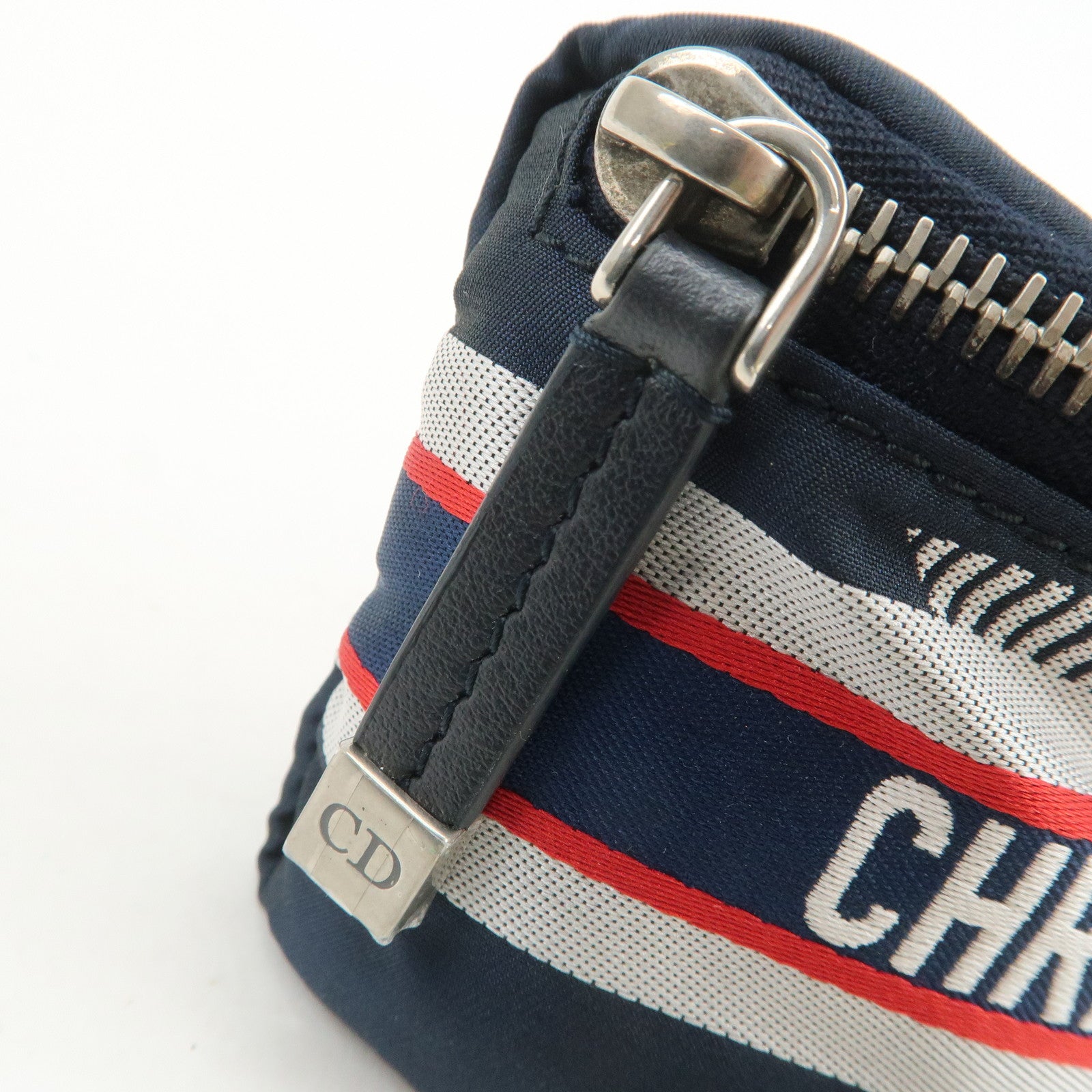 Christian Dior Alps Star Nylon Mini Pouch Navy Silver Red