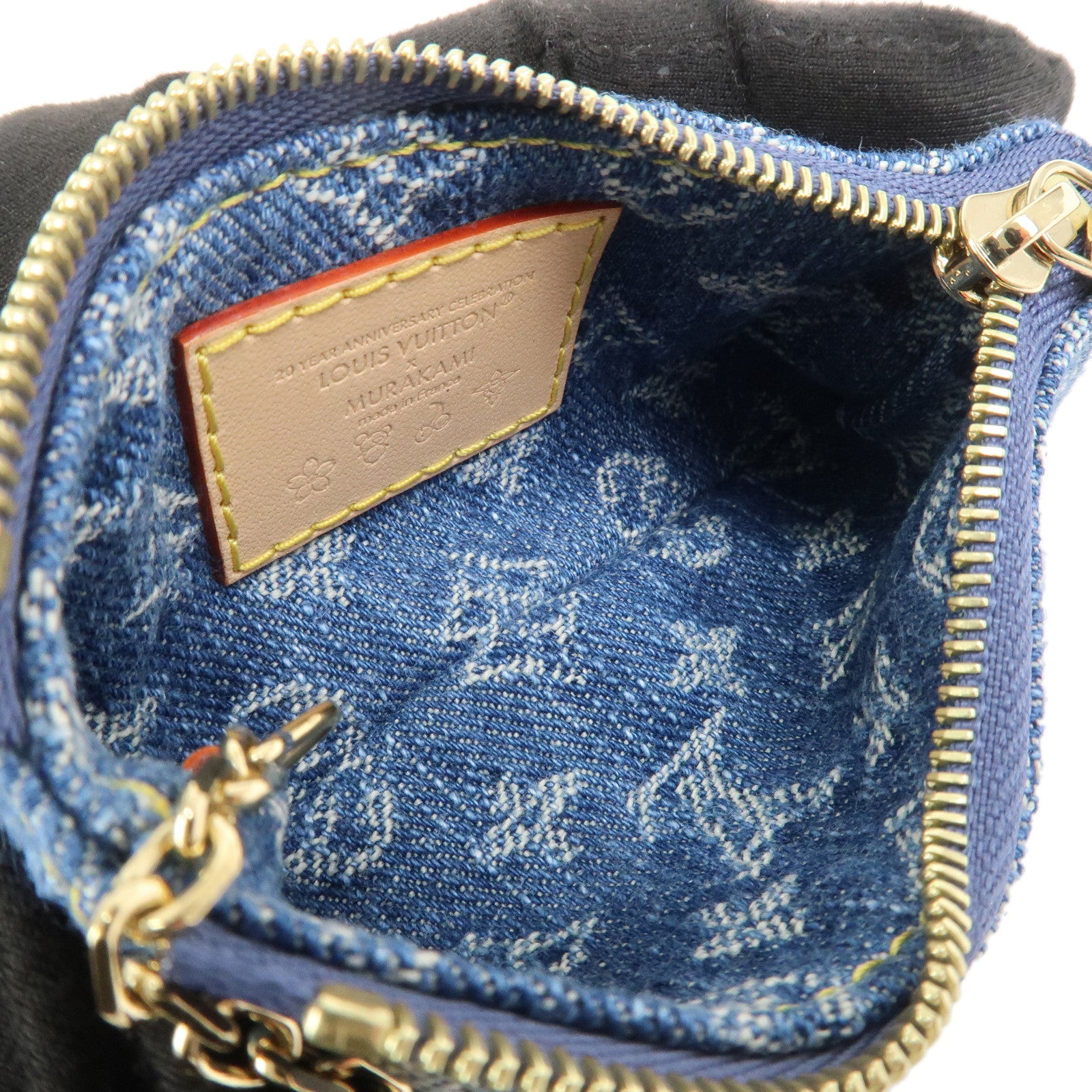 Louis Vuitton Monogram Denim LV×TM Pochette Cles Coin Case M14938