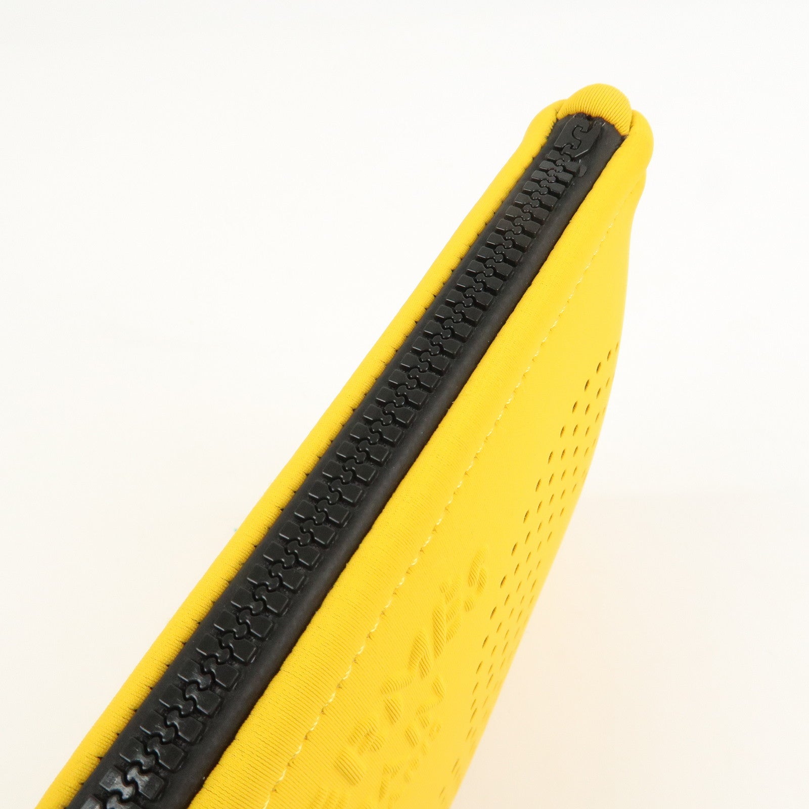 HERMES Neoprene Leather Neobain PM Pouch Cosmetic Pouch Yellow