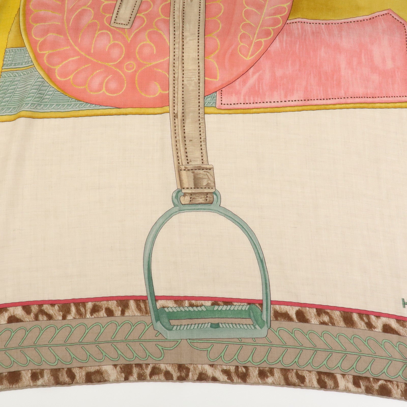 HERMES Carre Geant Cashmere Scarf SELLE D'OFFICIER EN GRANDE TENUE