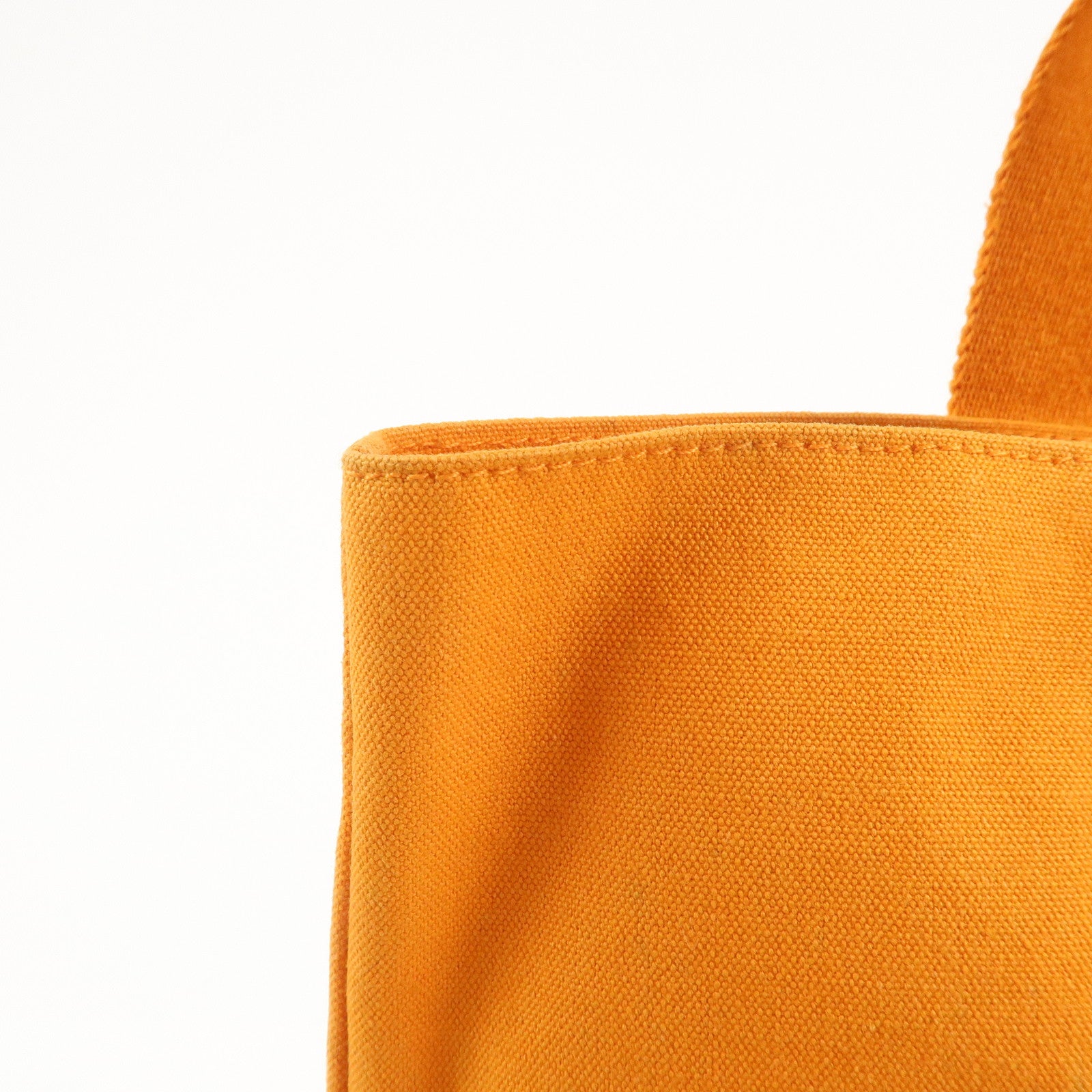 HERMES Fourre Tout Cabas Canvas Hawaii Limited Tote Bag Orange