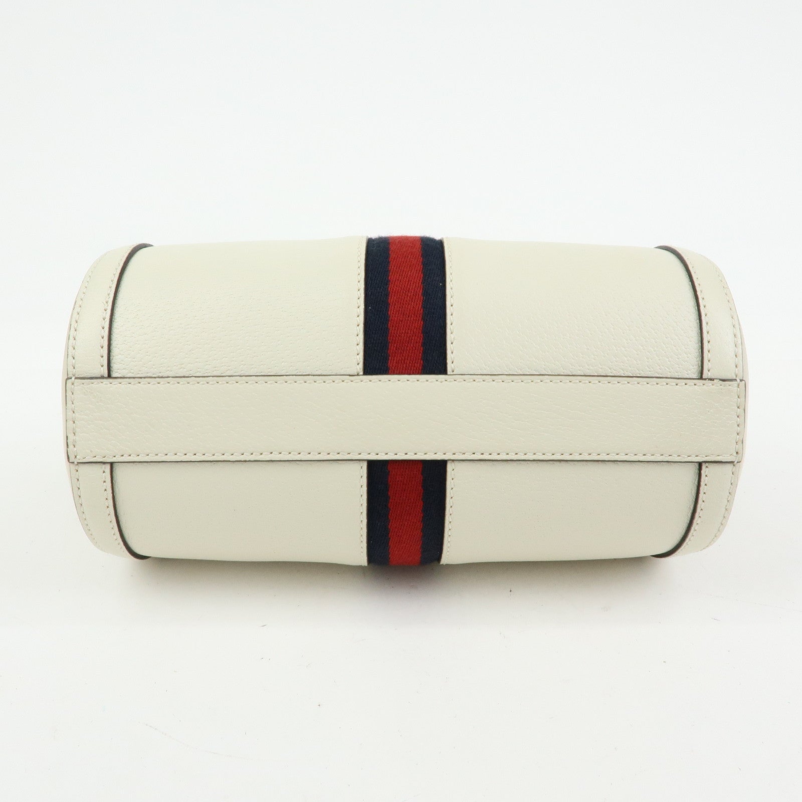 GUCCI Ophidia Sherry Leather 2Way Hand Shoulder Bag White 602577