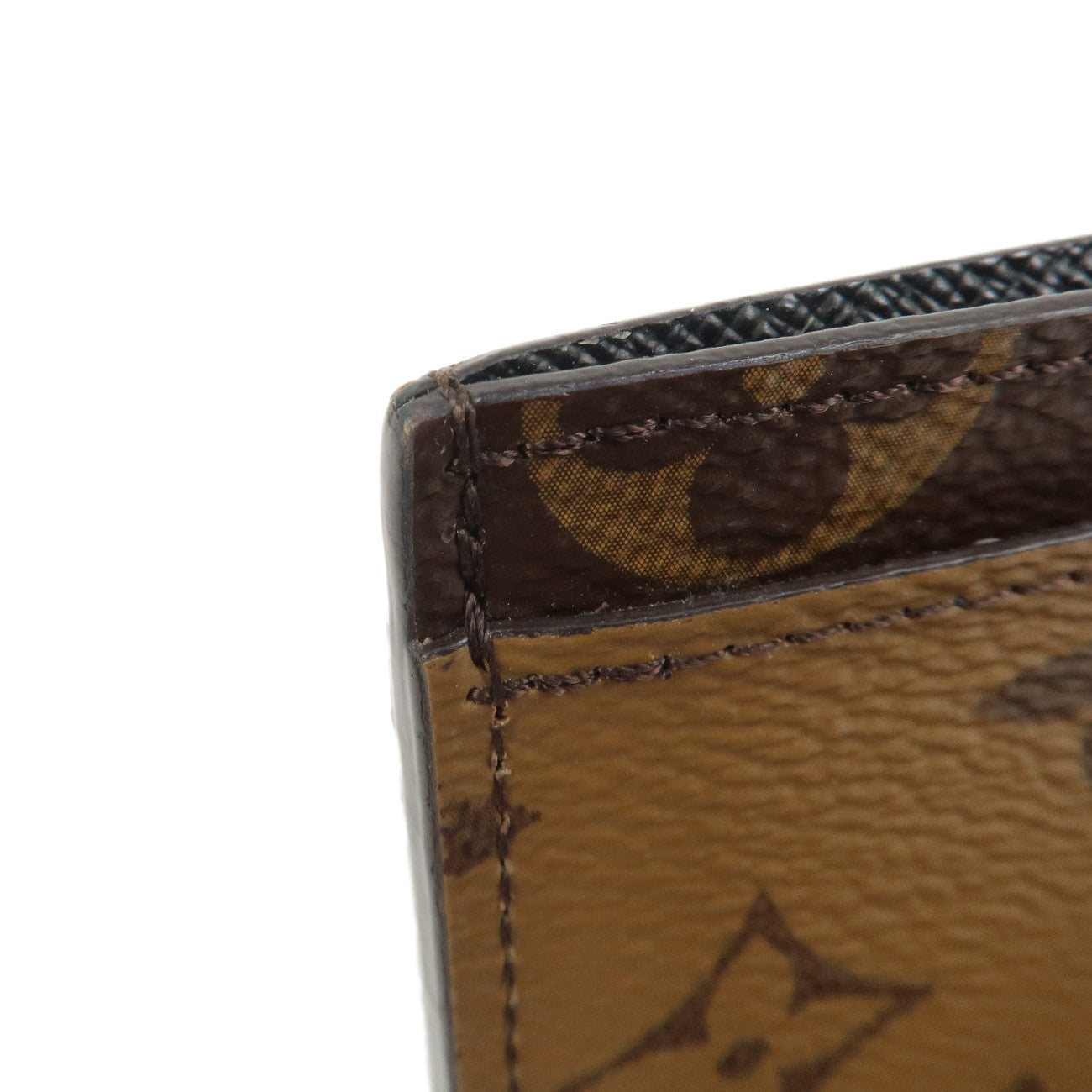 Louis Vuitton Monogram Reverse Porte Cartes Simple Card Case M69161