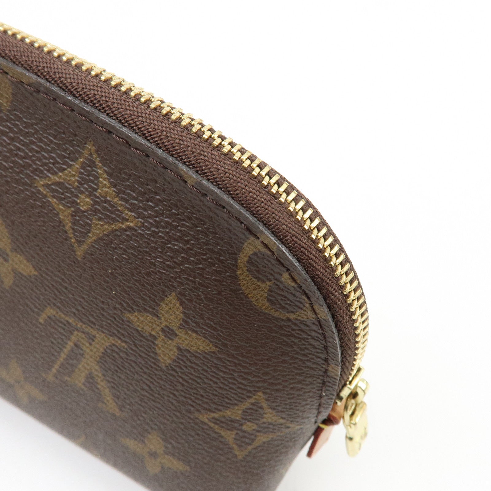 Louis Vuitton Monogram Pochette Cosmetic PM Pouch Brown M47515