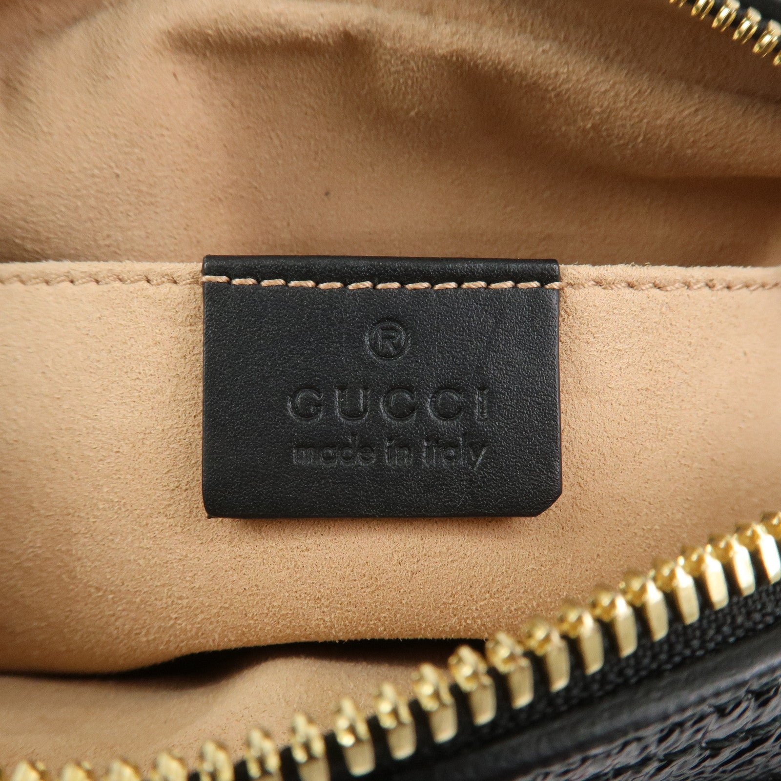GUCCI Sherry GG Marmont Suede Waist Pouch Body Bag Red Black 517076